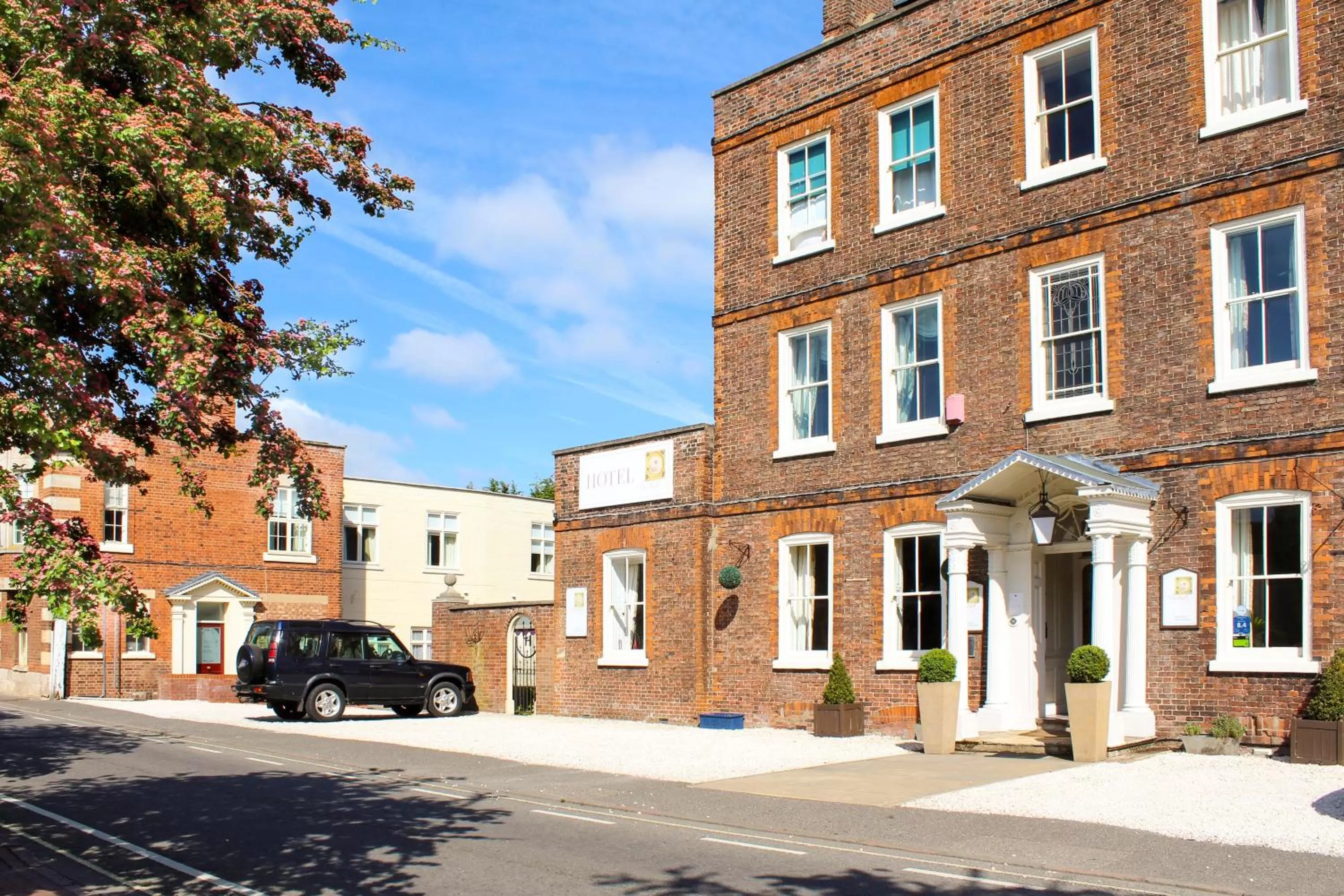 Facade/entrance in Cley Hall