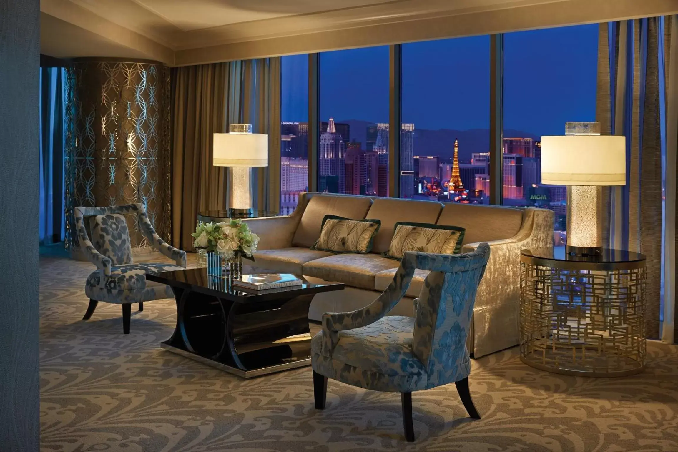 View (from property/room), Seating Area in Four Seasons Hotel Las Vegas