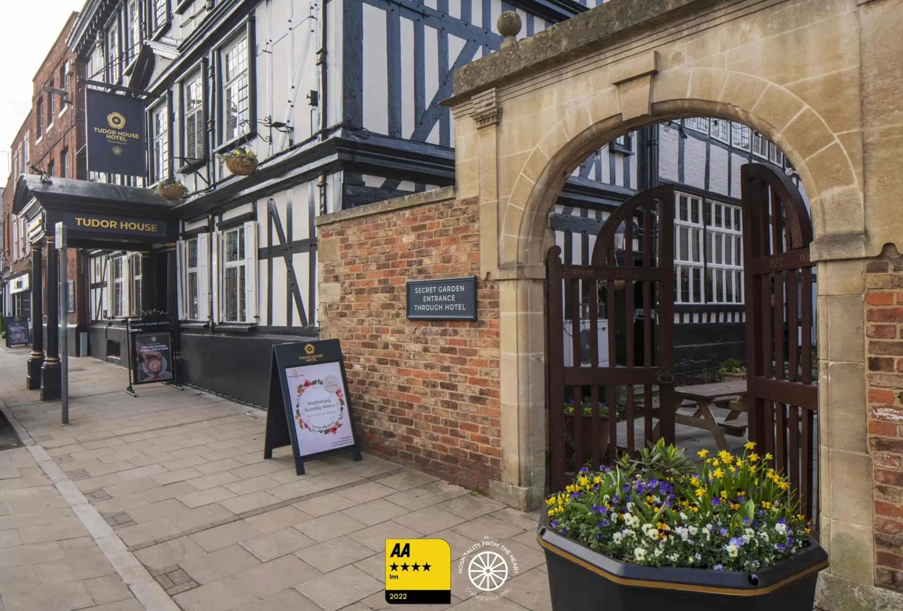 Property building in The Tudor House Hotel, Tewkesbury, Gloucestershire