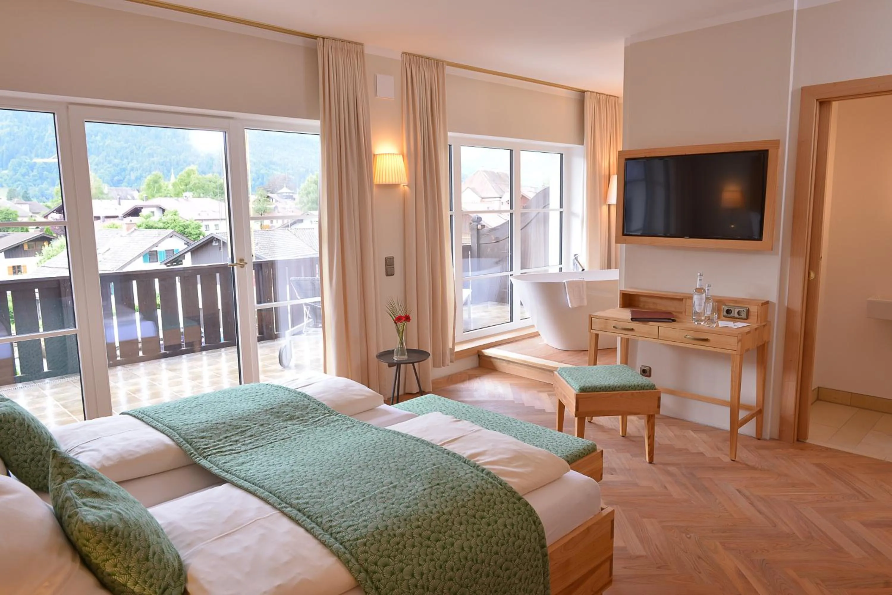 Photo of the whole room, Bed in Biohotel Garmischer Hof