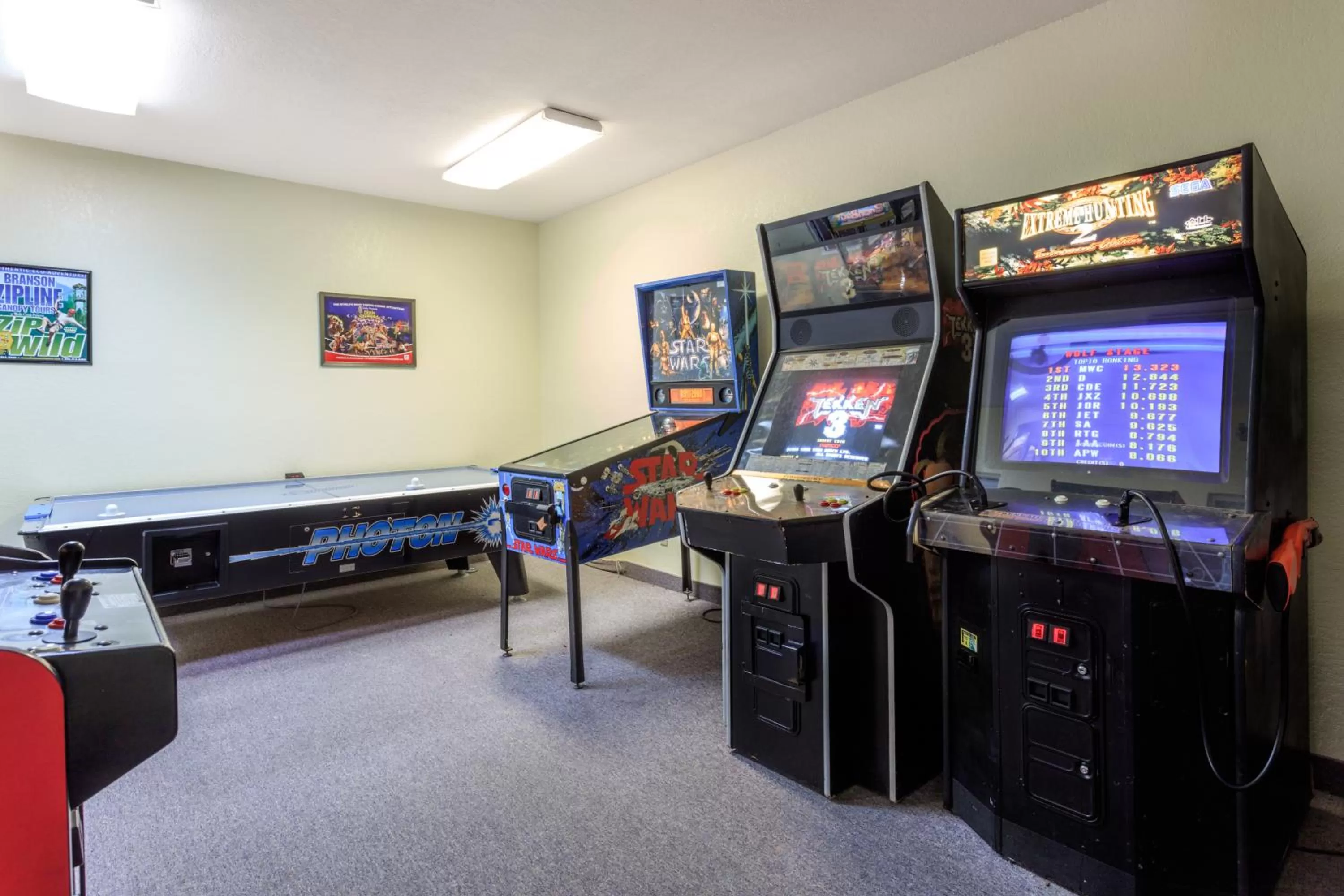 Game Room in Branson Towers Hotel