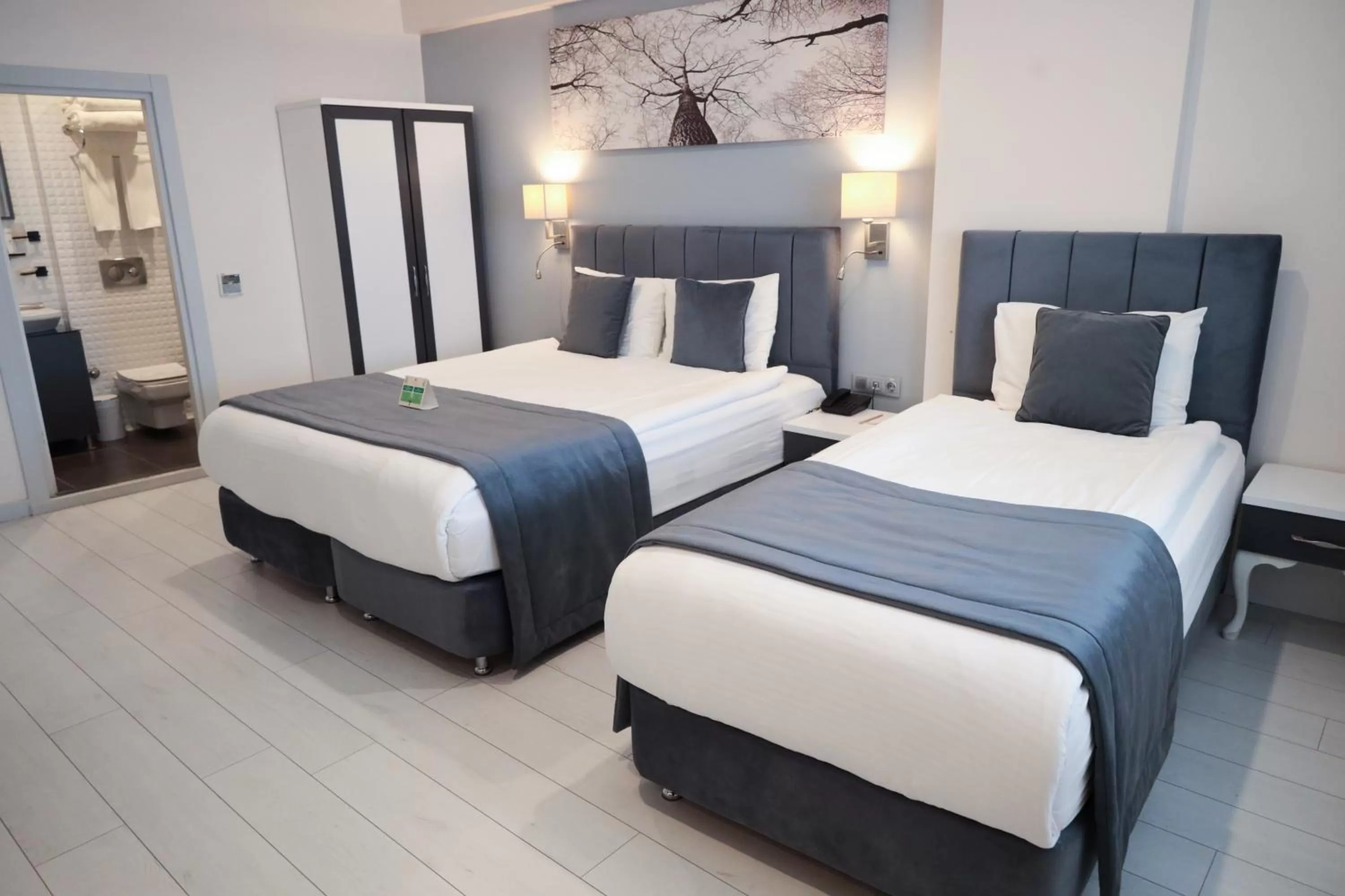 Bed in Skalion Hotel