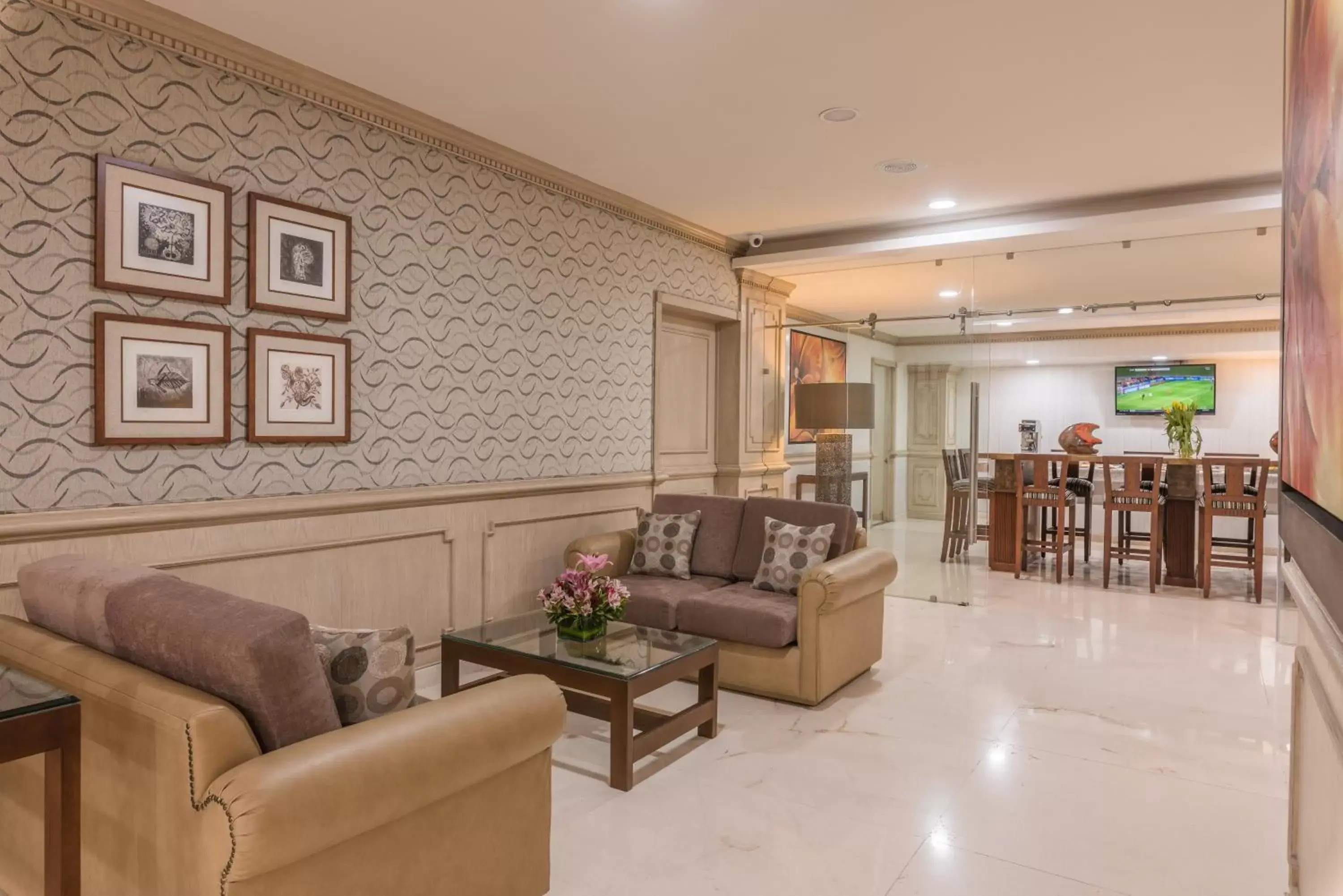 Lobby or reception, Seating Area in Suites Perisur Apartamentos Amueblados