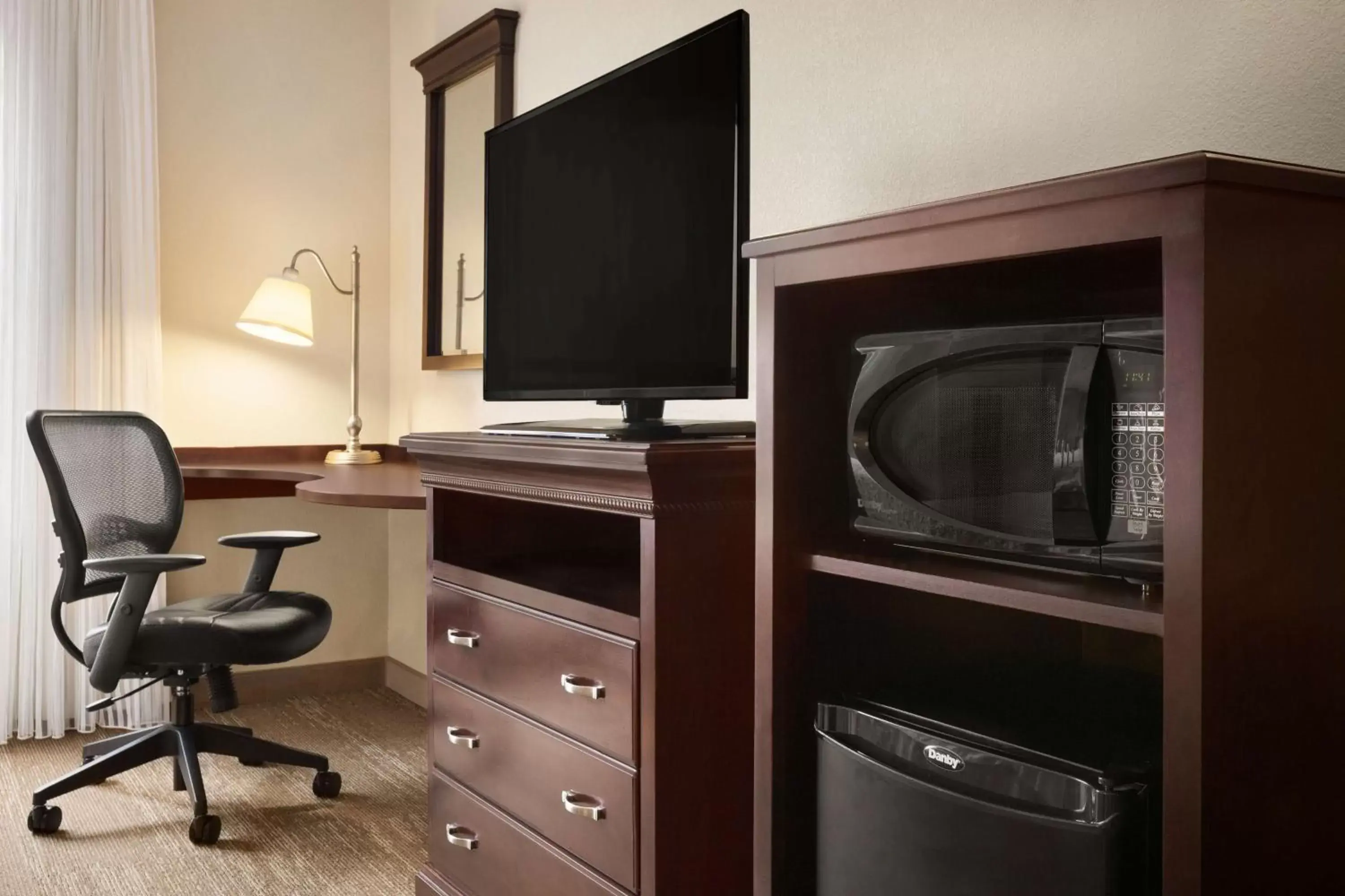 Bedroom, TV/Entertainment Center in Hampton Inn & Suites Washington-Dulles International Airport