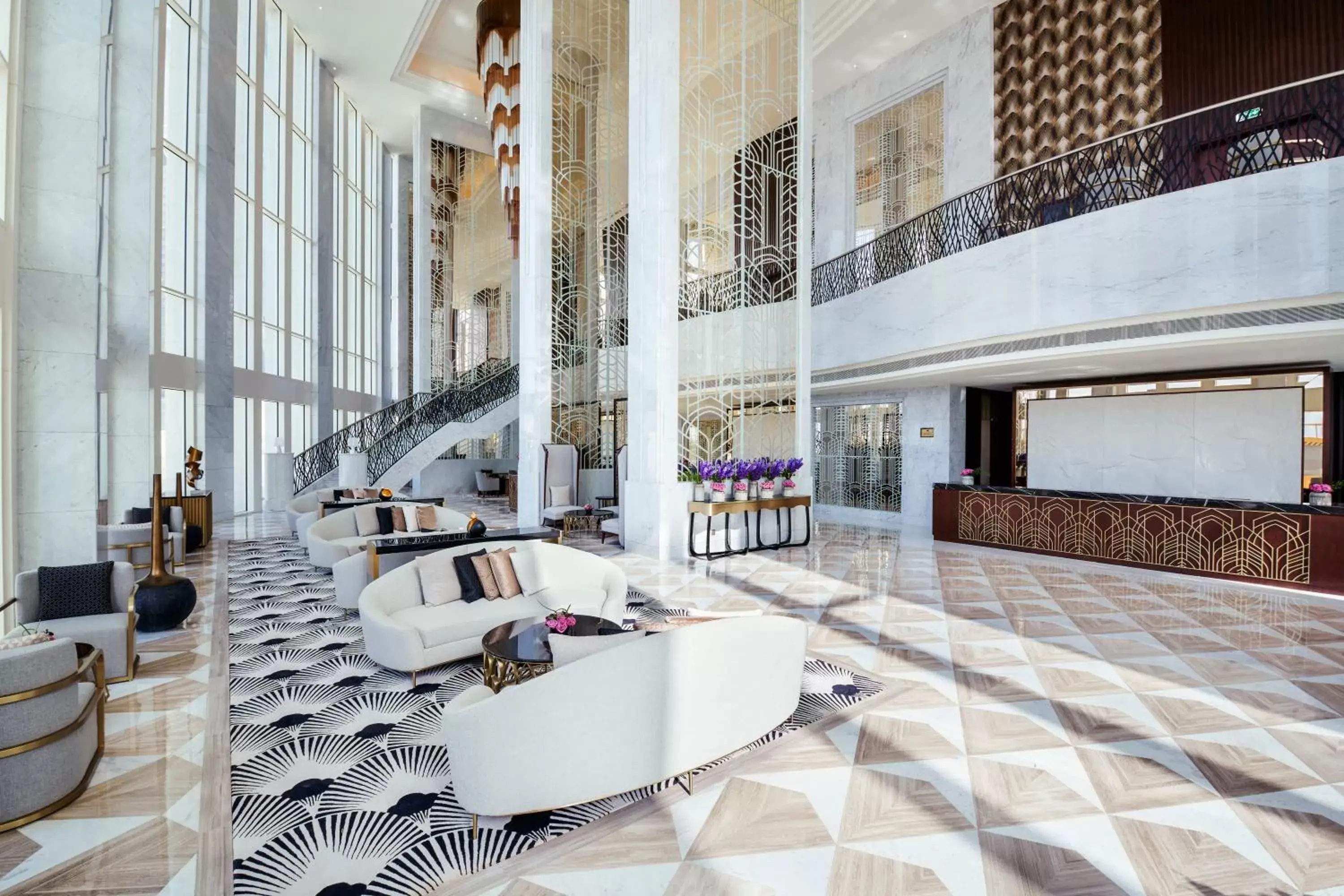 Lobby or reception in Wyndham Grand Doha West Bay Beach