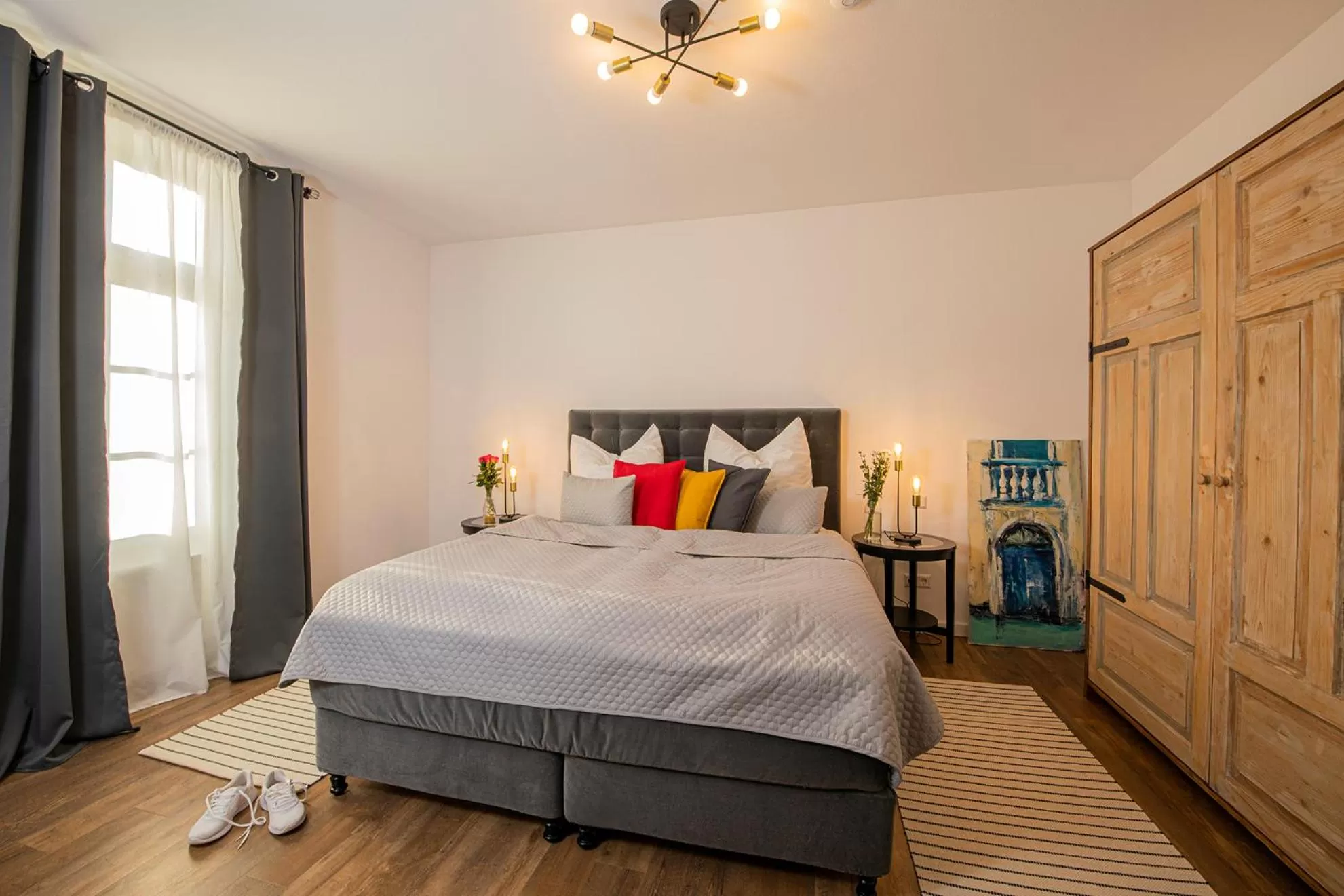 Bedroom, Bed in Boardinghouse alte Spinnerei