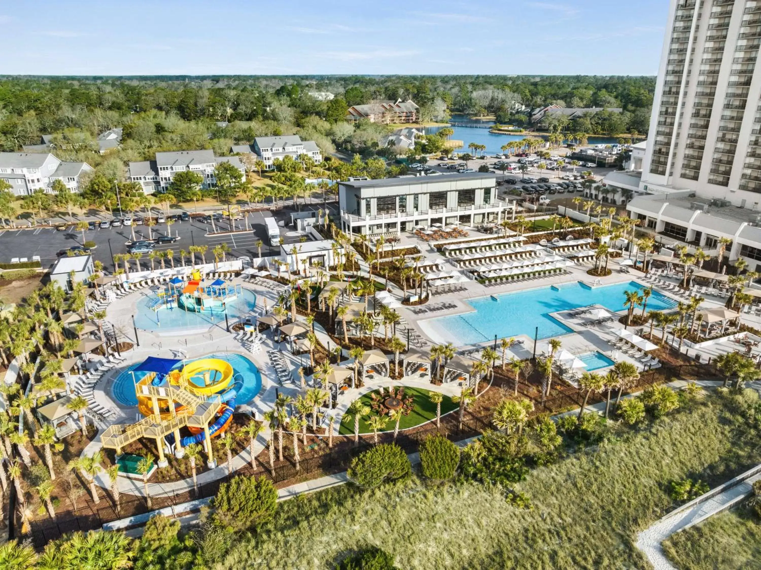 Pool view, Bird's-eye View in Embassy Suites by Hilton Myrtle Beach Oceanfront Resort