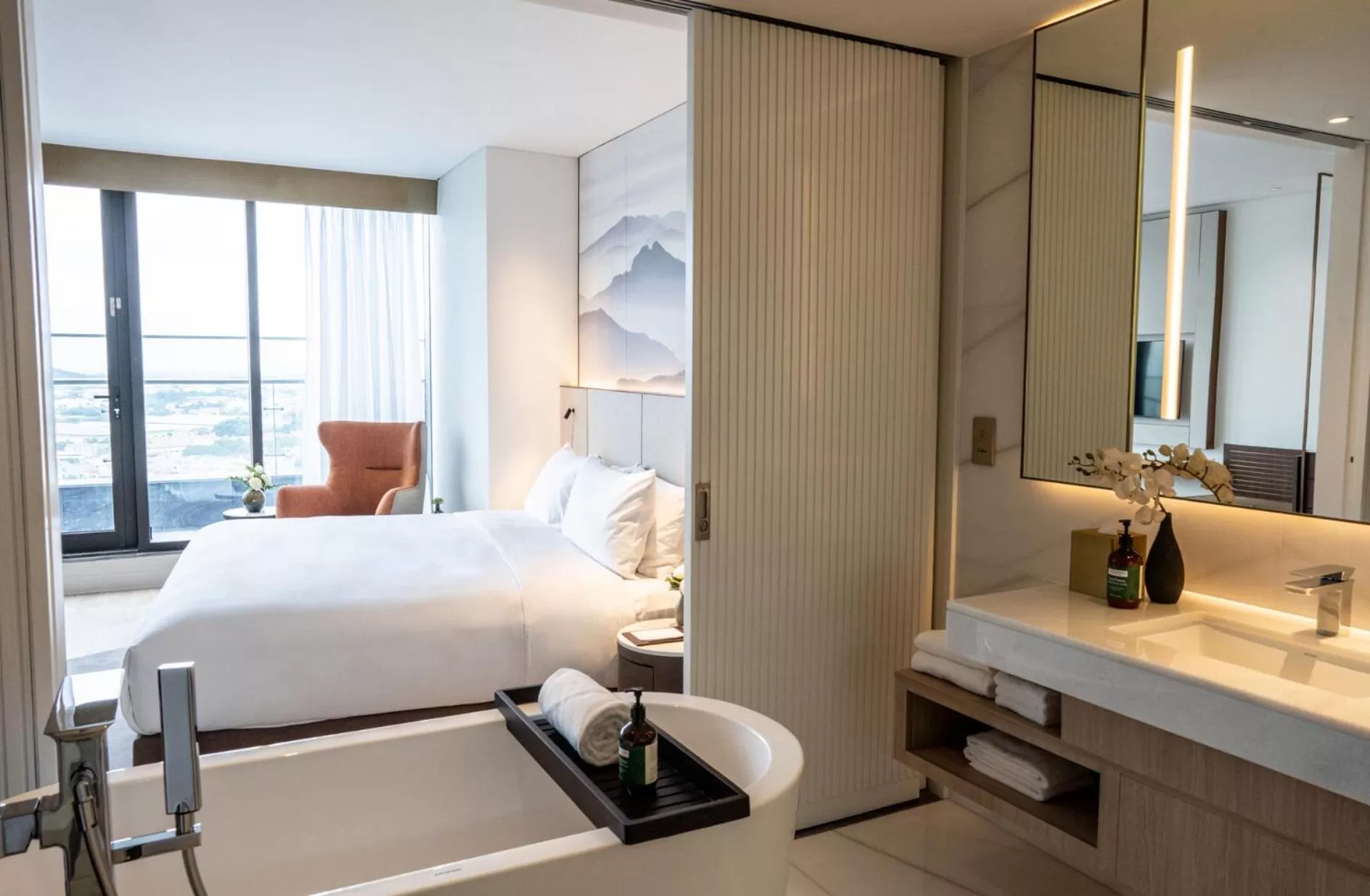 Bathroom, Bed in Crowne Plaza Vinh Yen City Centre by IHG