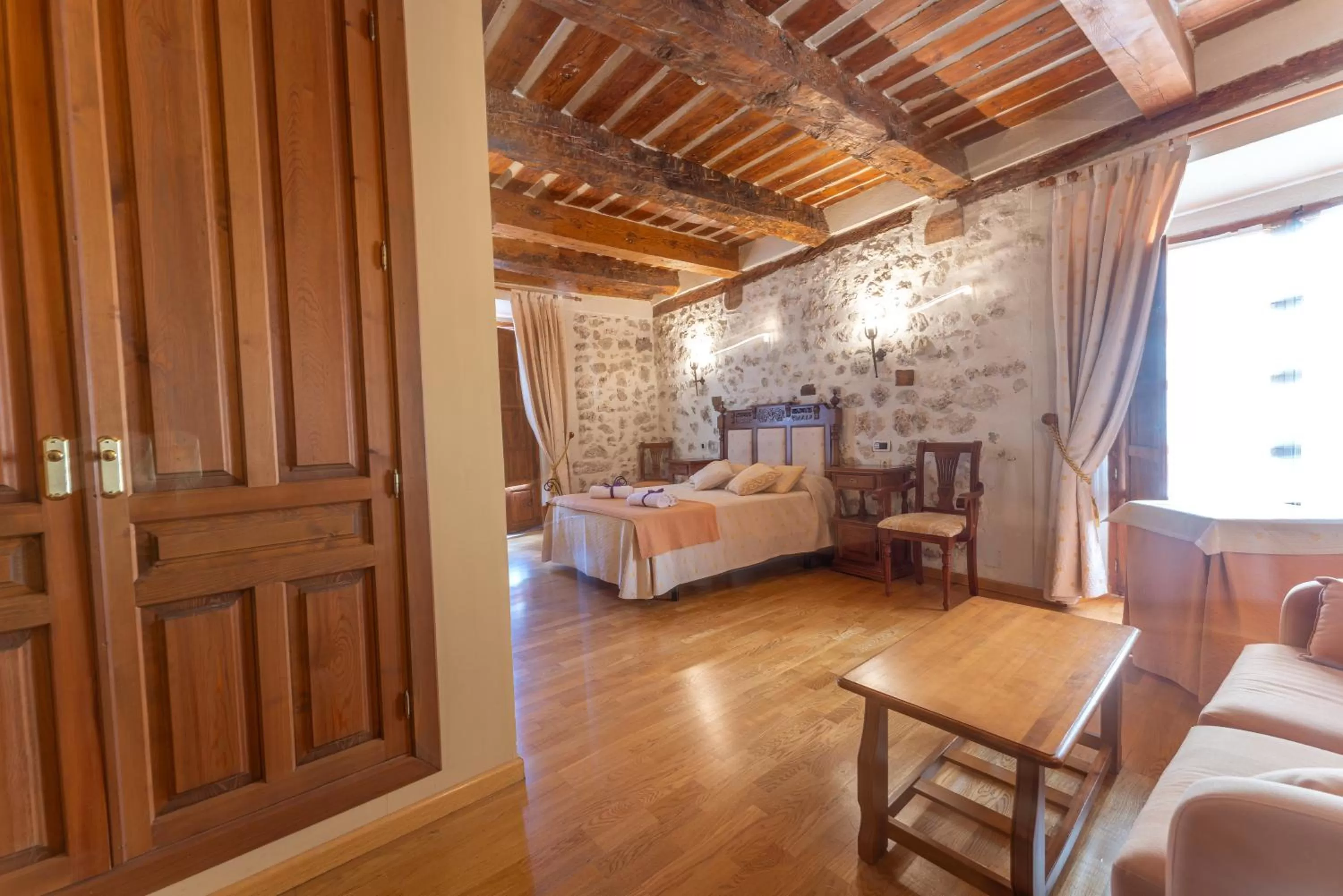 Bed in Hotel Rincón Castellano