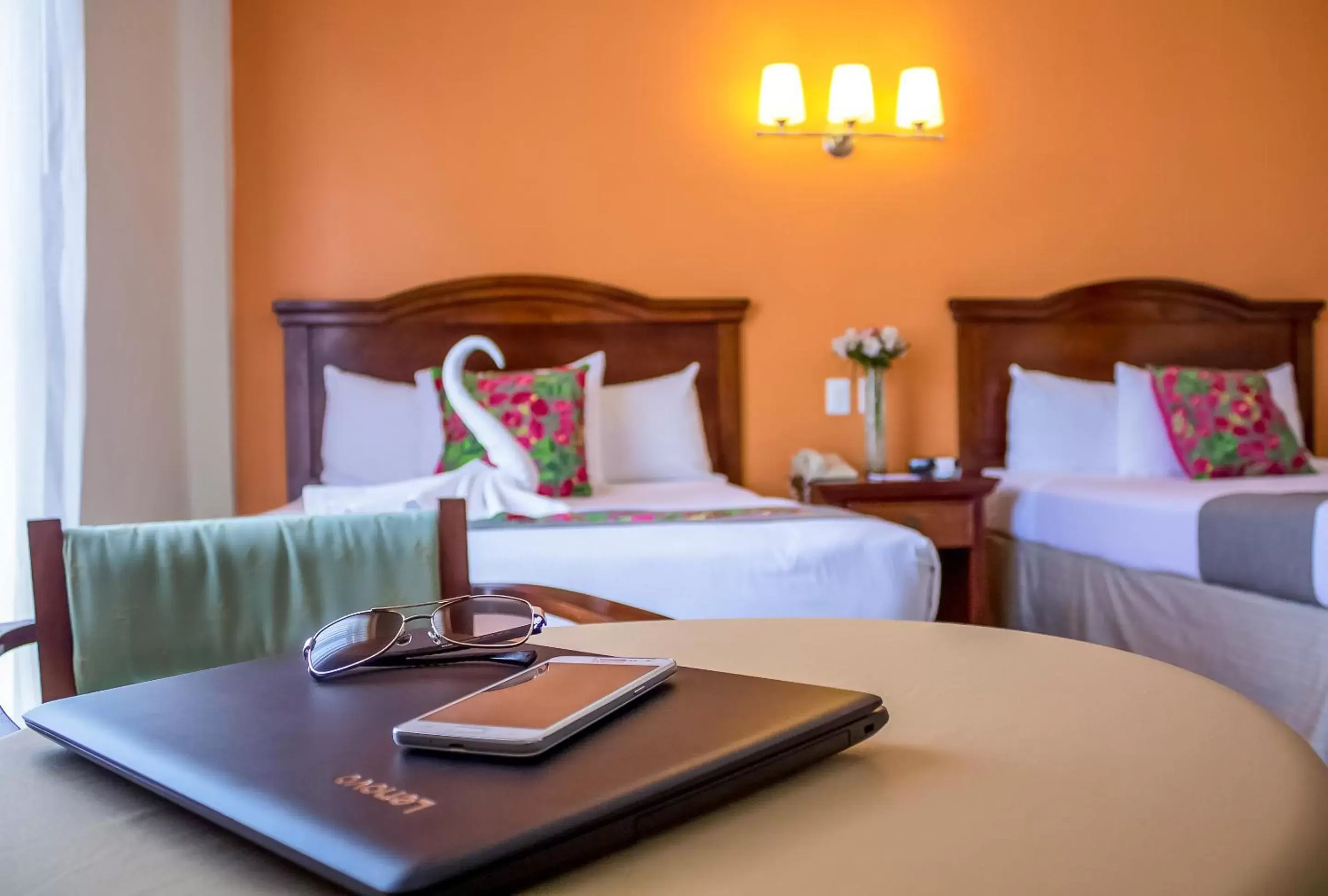 Bed in Hotel Plaza Campeche