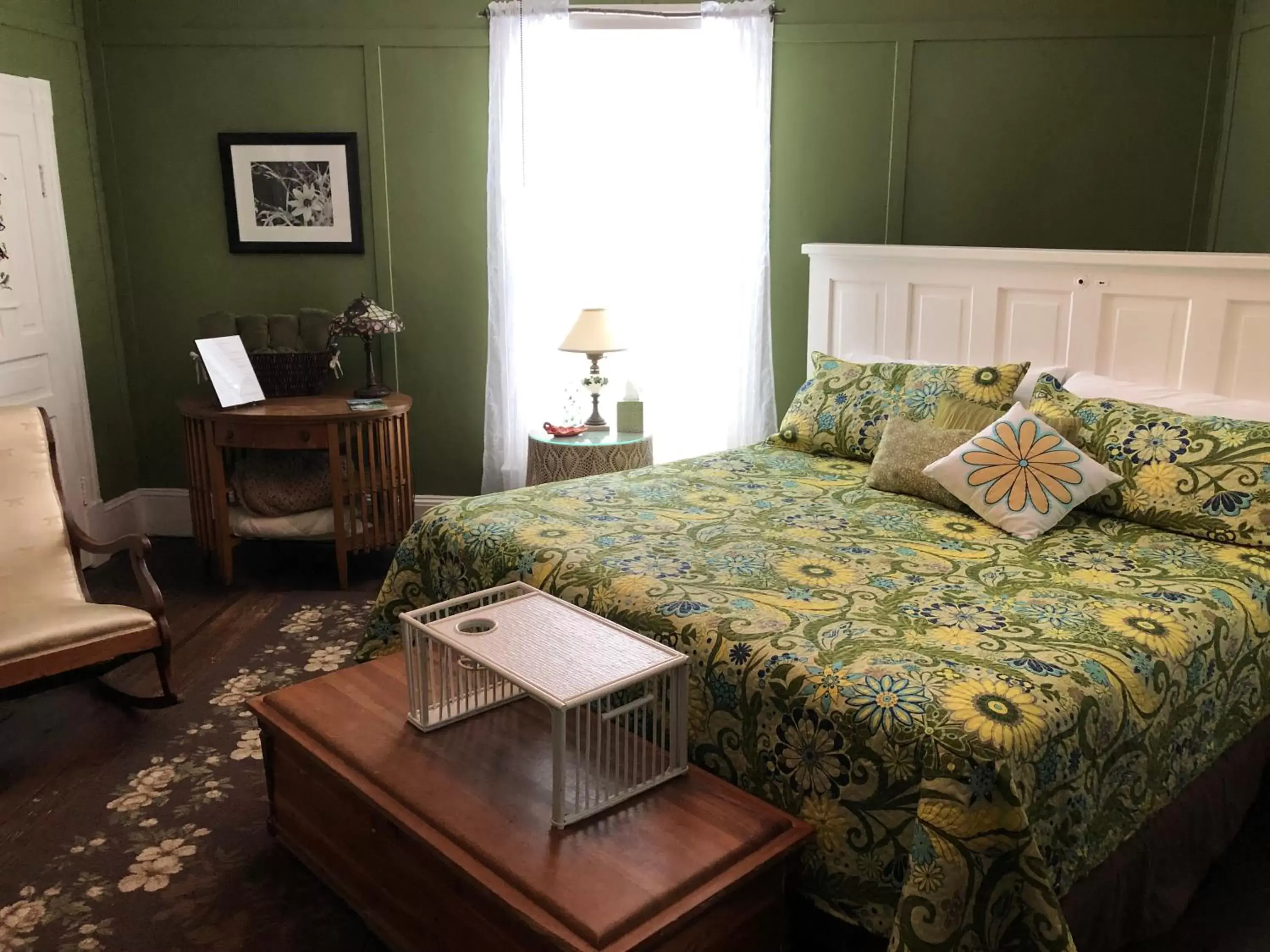 Decorative detail, Bed in Magnolia House & Gardens B&B