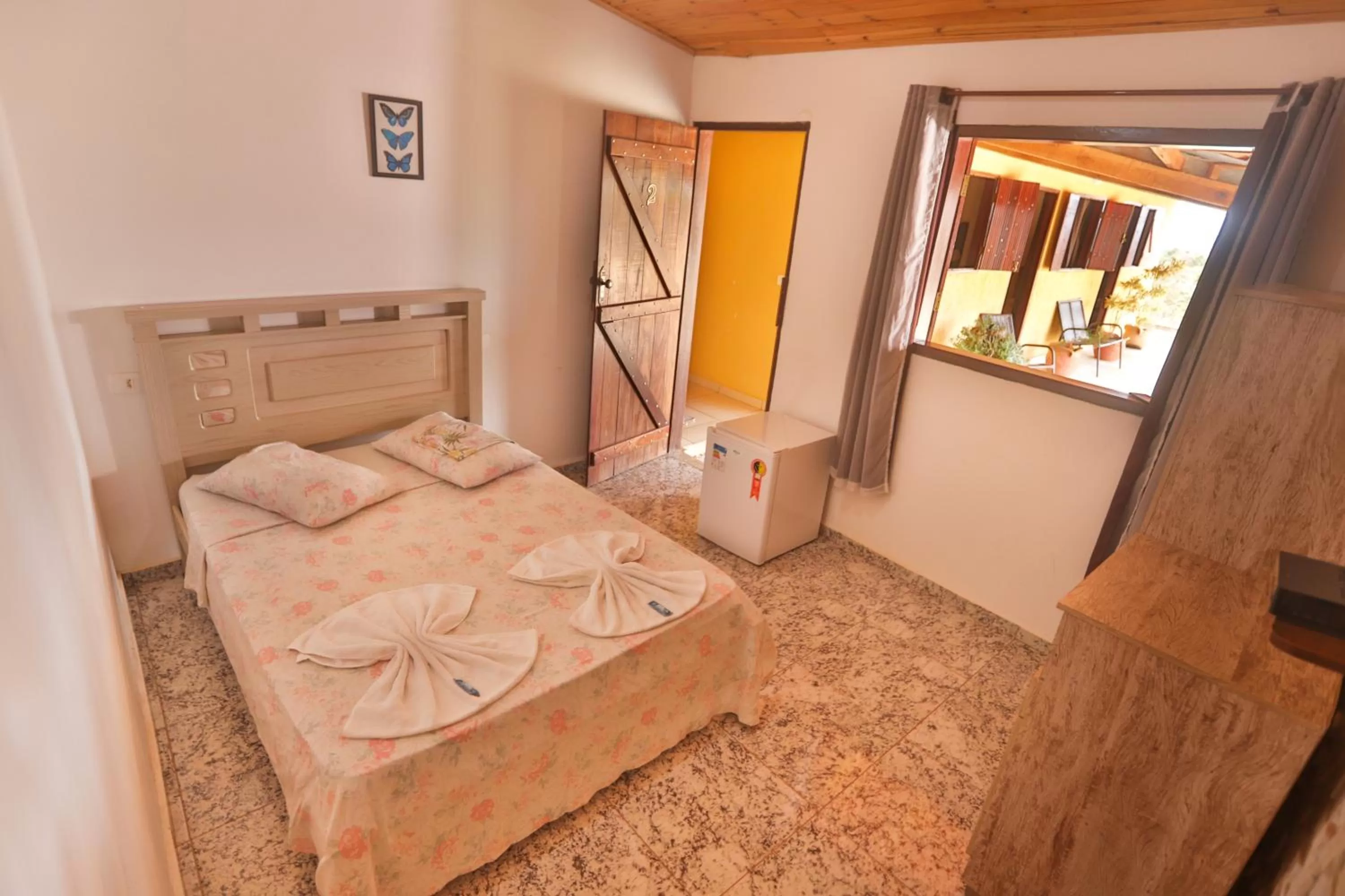 Bed in Pousada e Chales Por do Sol