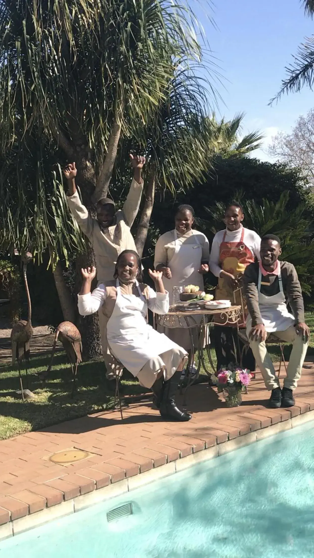 Staff, Swimming Pool in Claires of Sandton Luxury Guest House