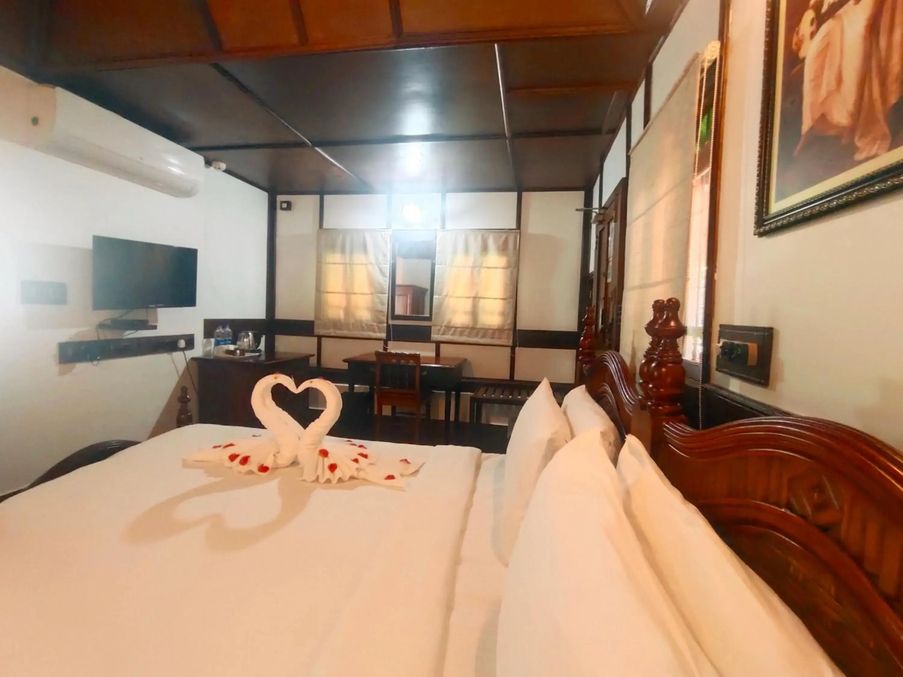 Bedroom, TV/Entertainment Center in The Travancore Heritage Beach Resort