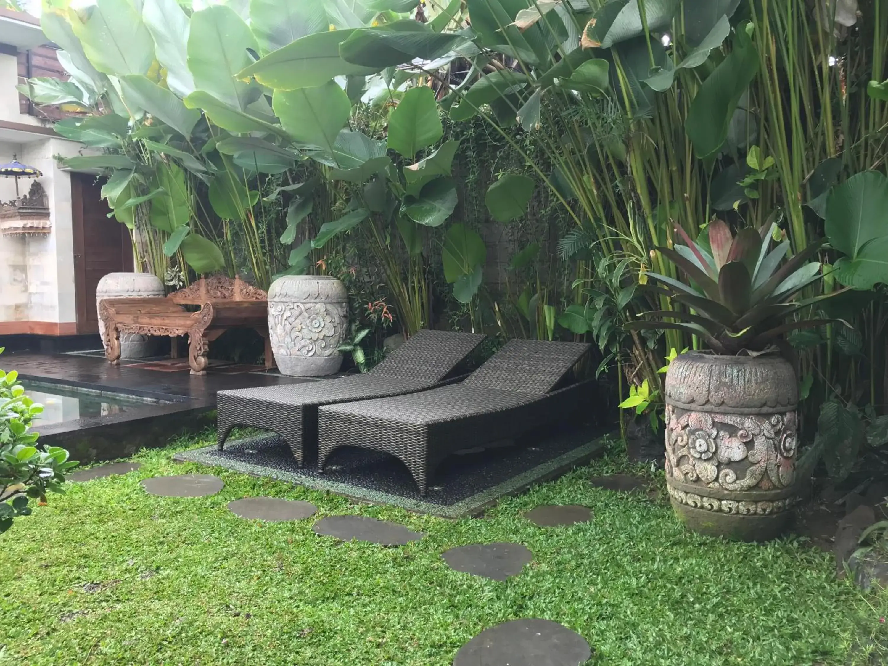 Seating area, Garden in Ubud Paradise Villa