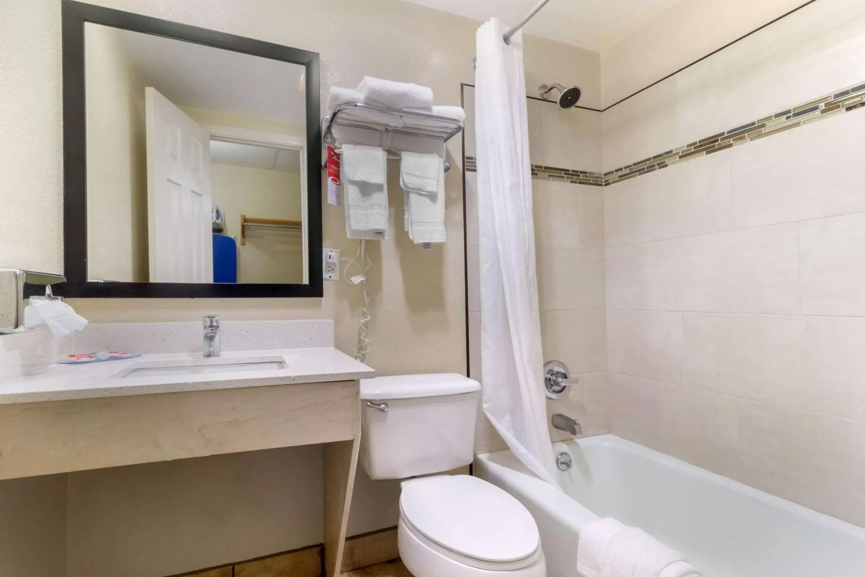 Bathroom in Econo Lodge Inn & Suites at the Convention Center