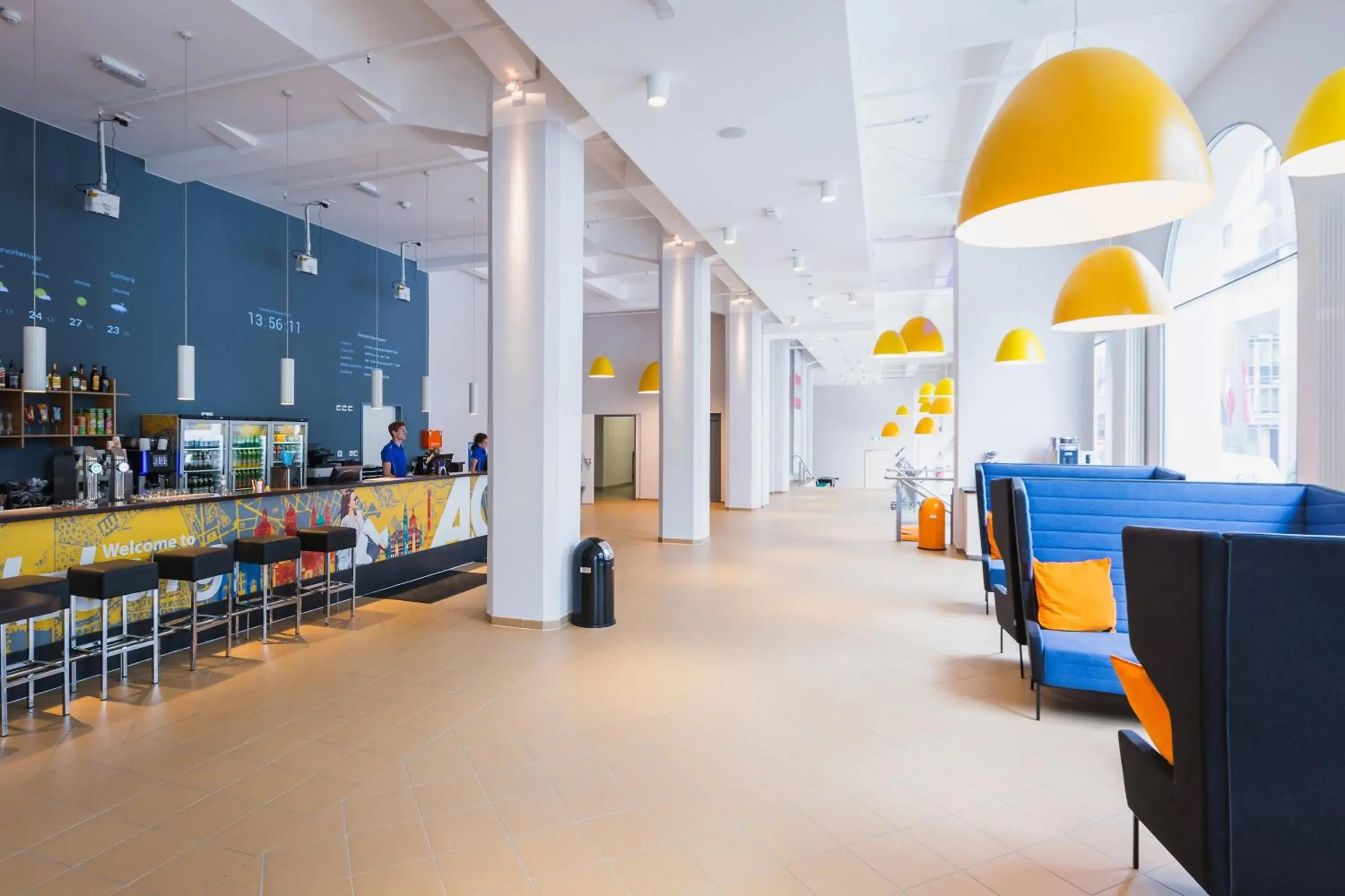 Lobby or reception in A&O Salzburg Hauptbahnhof