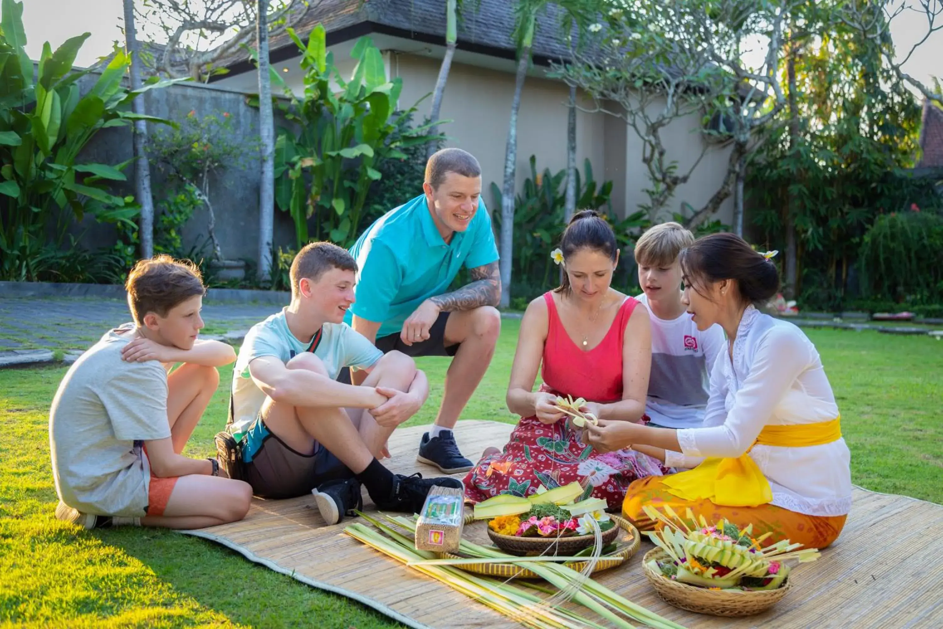 Family in The Bidadari Villas and Spa