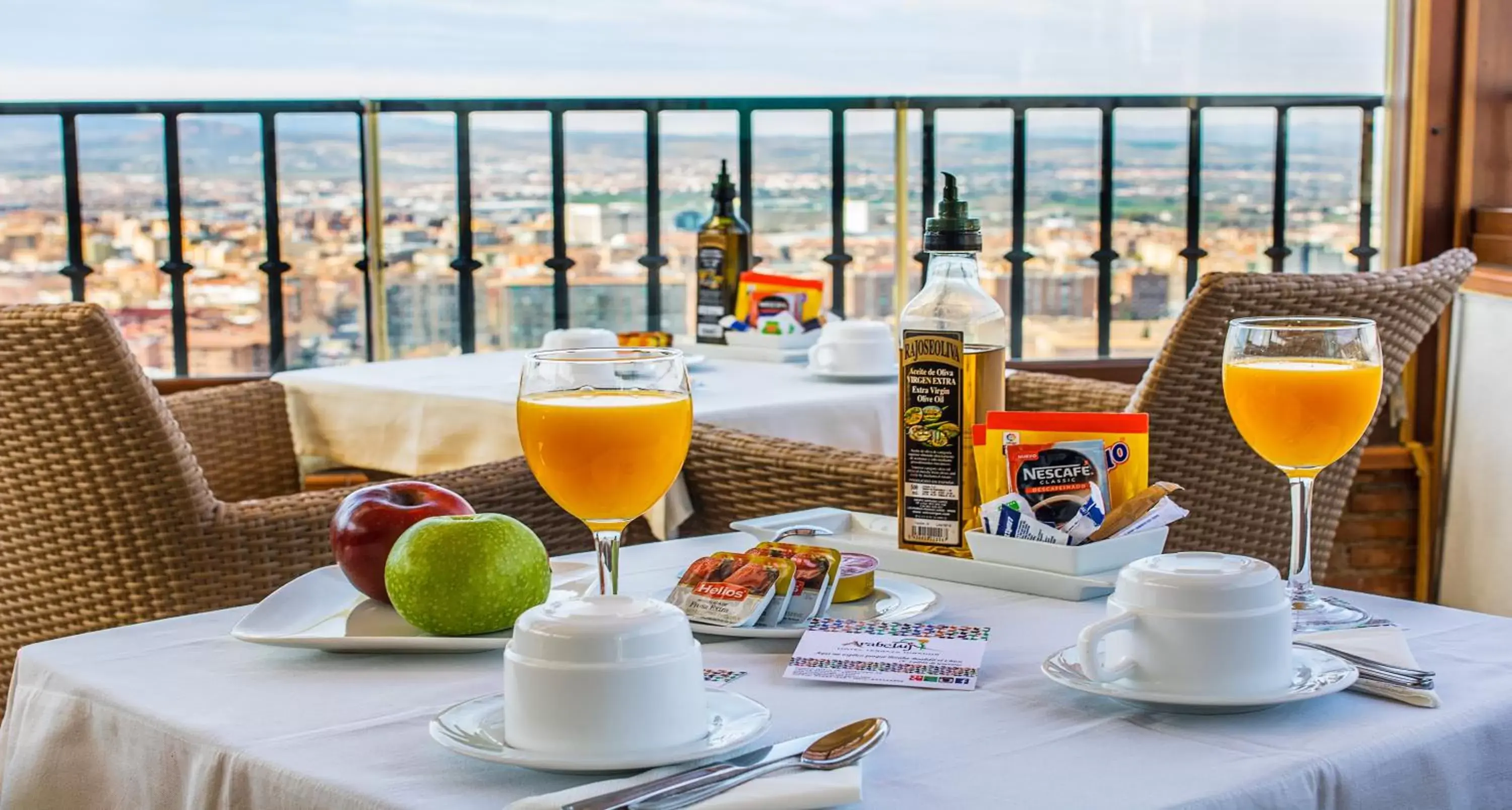 Continental breakfast in Hotel Mirador Arabeluj