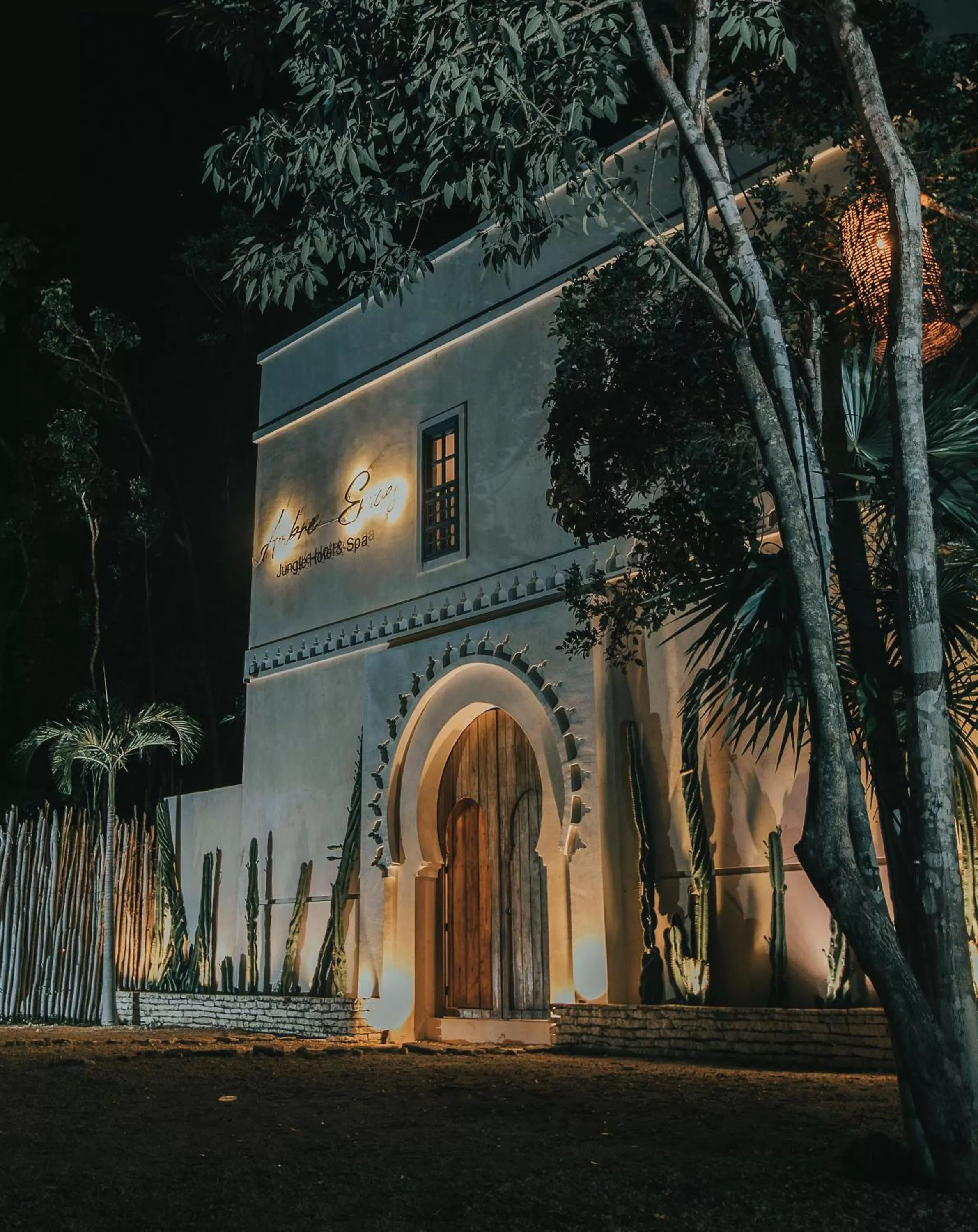 Night, Property Building in Ambre & Epices Jungle Hotel & Spa