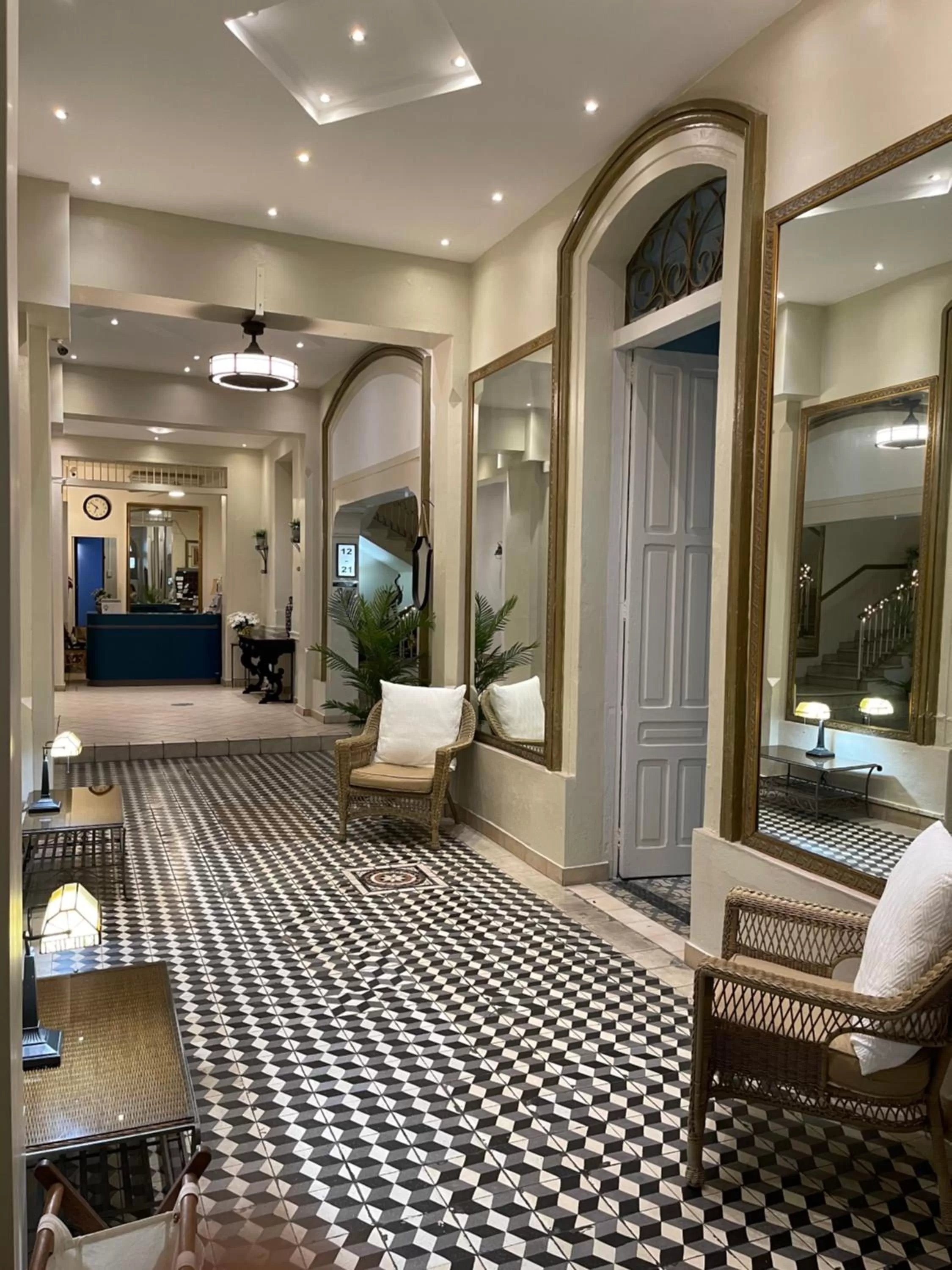 Lobby or reception in Boutique Hotel Belgica