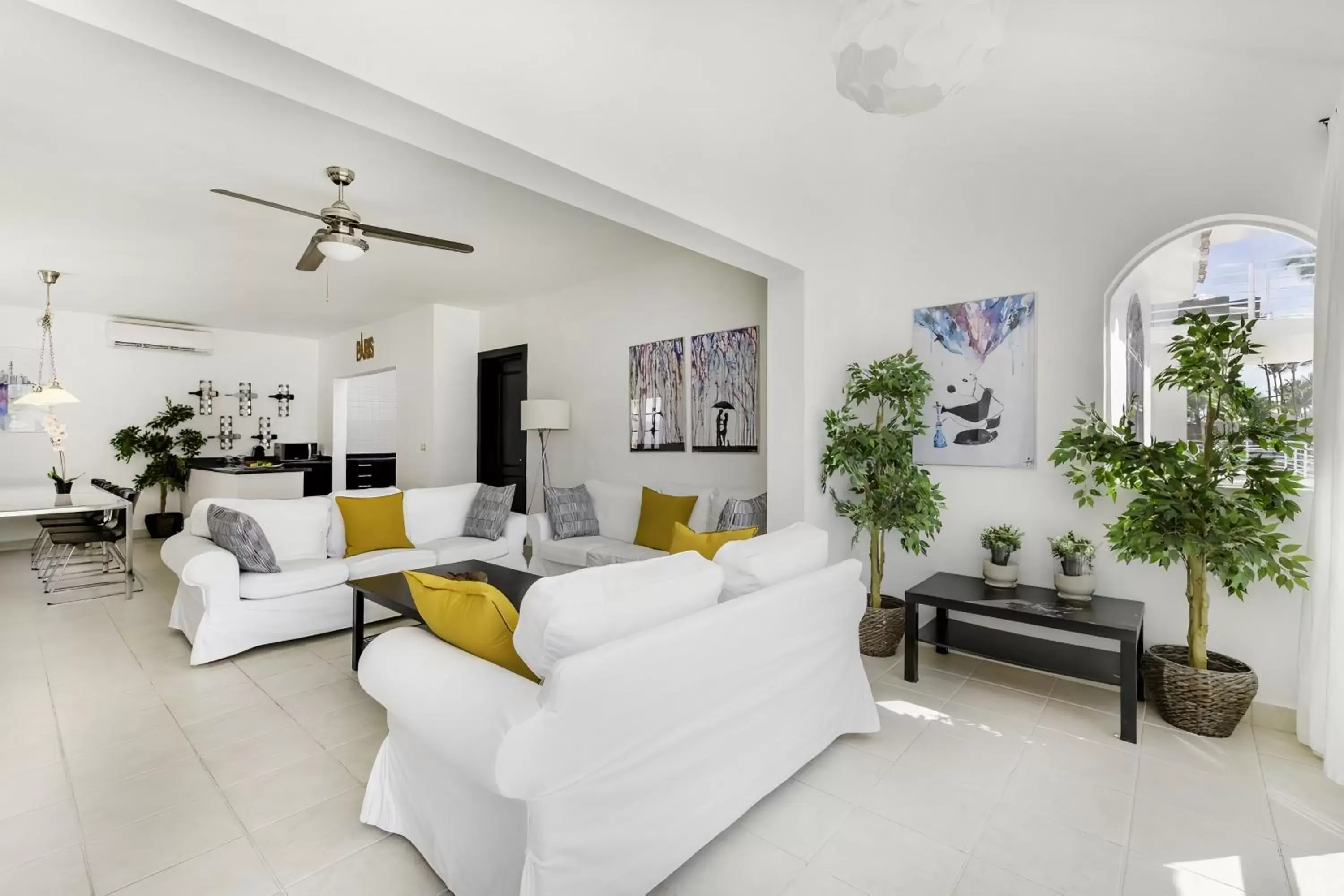 Living room, Seating Area in Flor del Mar Condo Punta Cana Beachfront