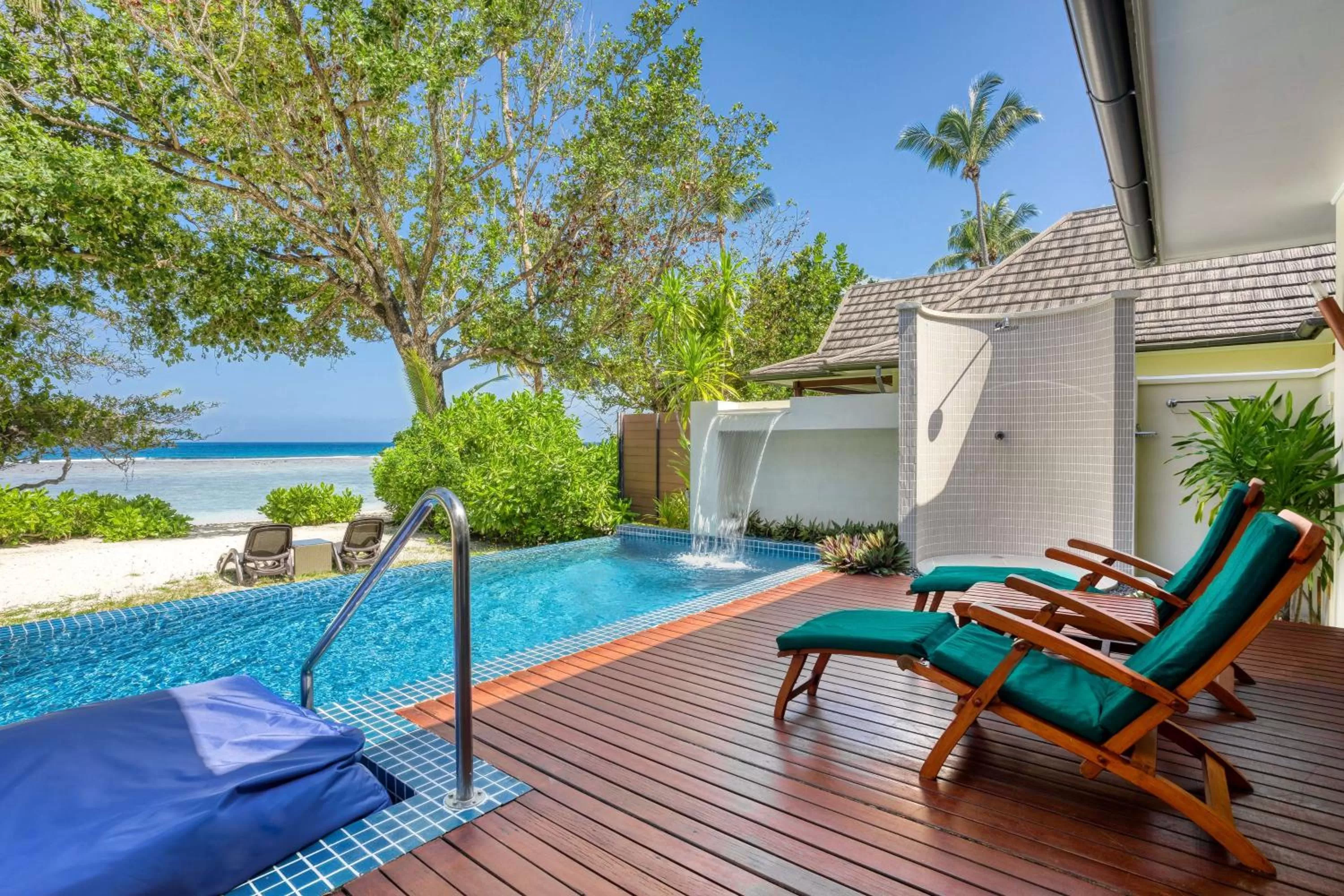 Pool view in Hilton Seychelles Labriz Resort & Spa