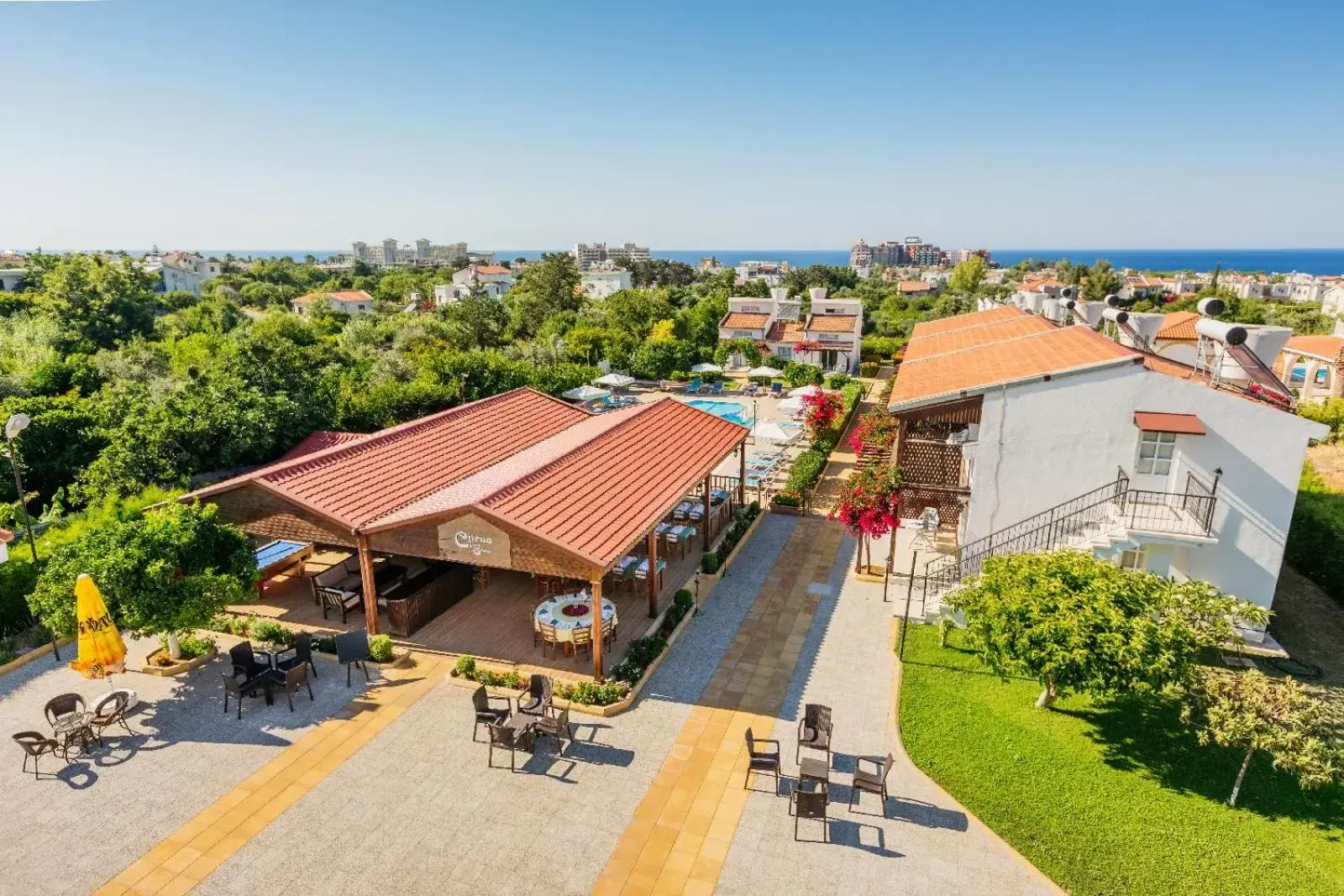 Bird's eye view, Bird's-eye View in Citrus Tree Gardens