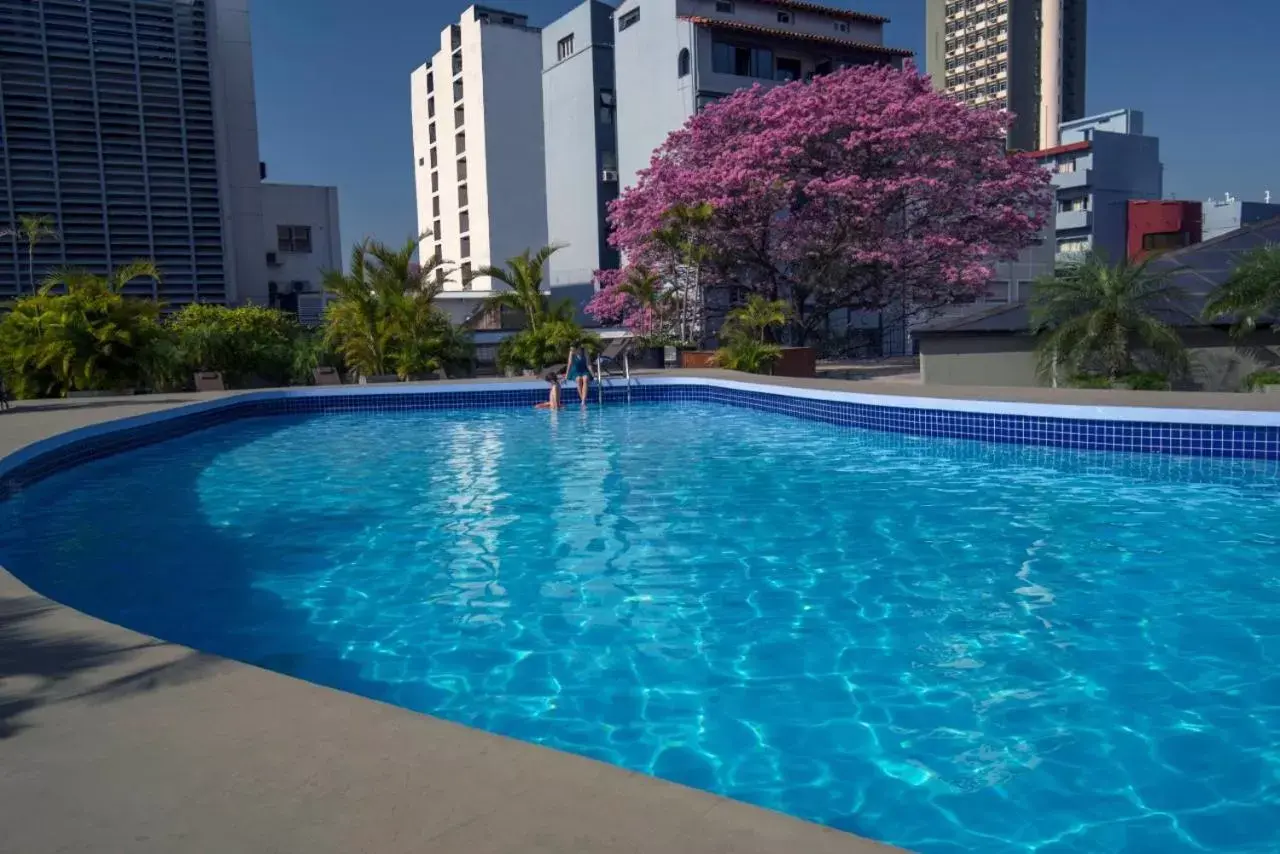 Balcony/Terrace, Swimming Pool in Hotel Guarani Asuncion