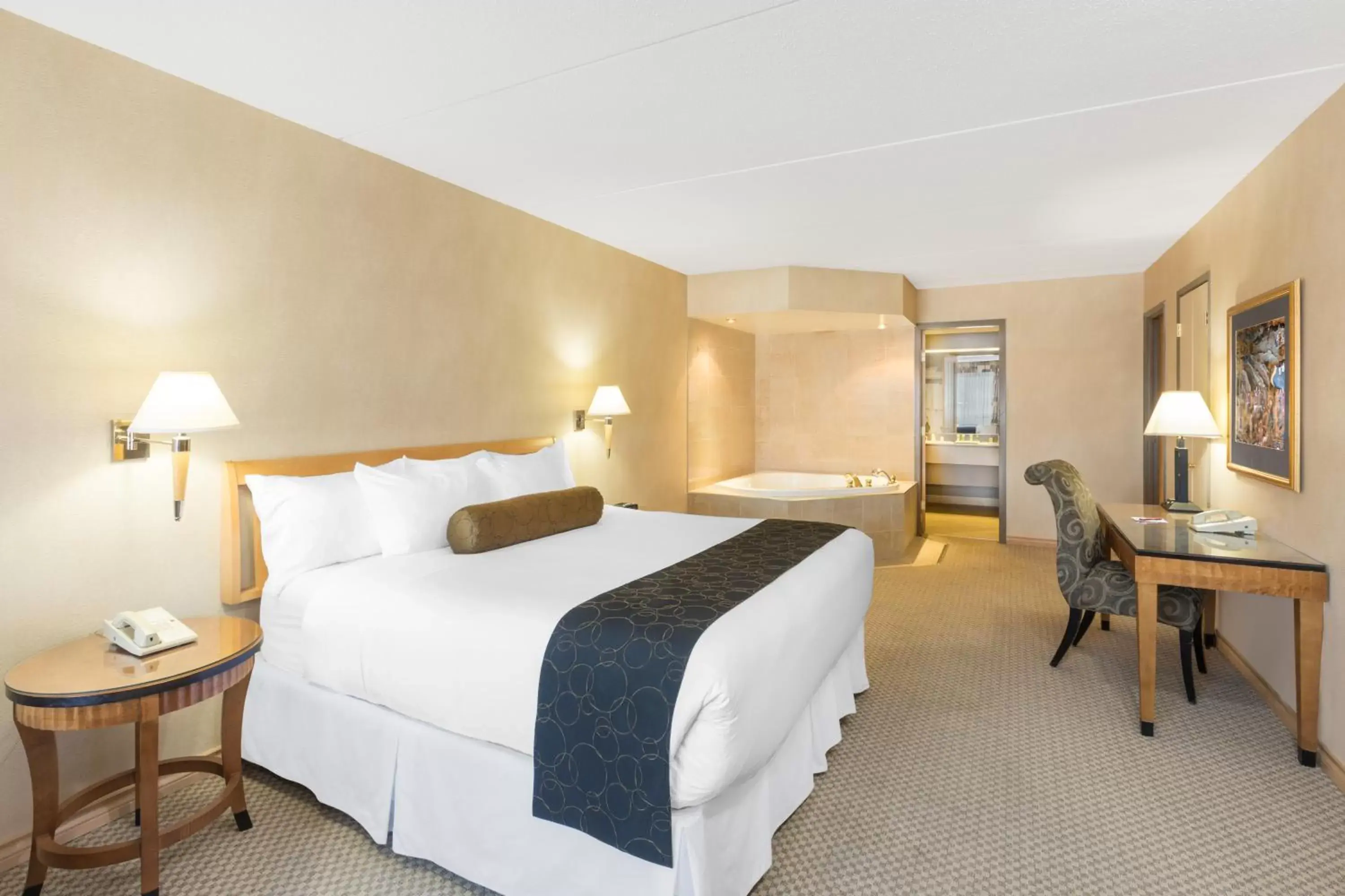 Hot Tub, Bed in Ramada Plaza by Wyndham Prince George Hot Tub, Bed in Ramada Plaza by Wyndham Prince George