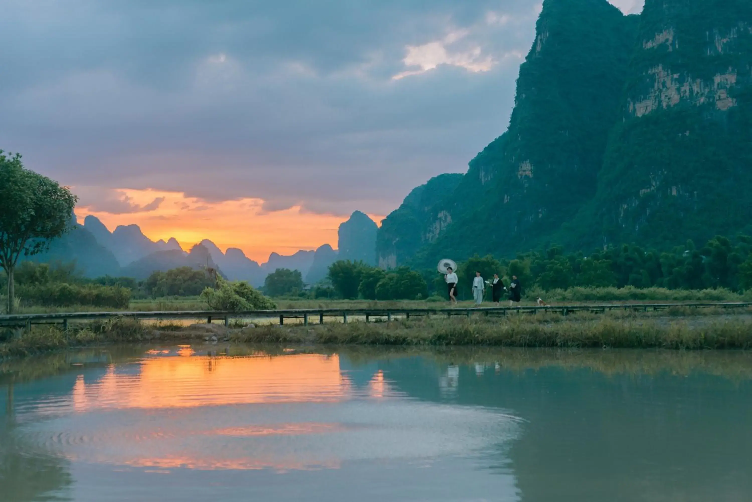 Natural landscape in Yangshuo Zen Garden Resort