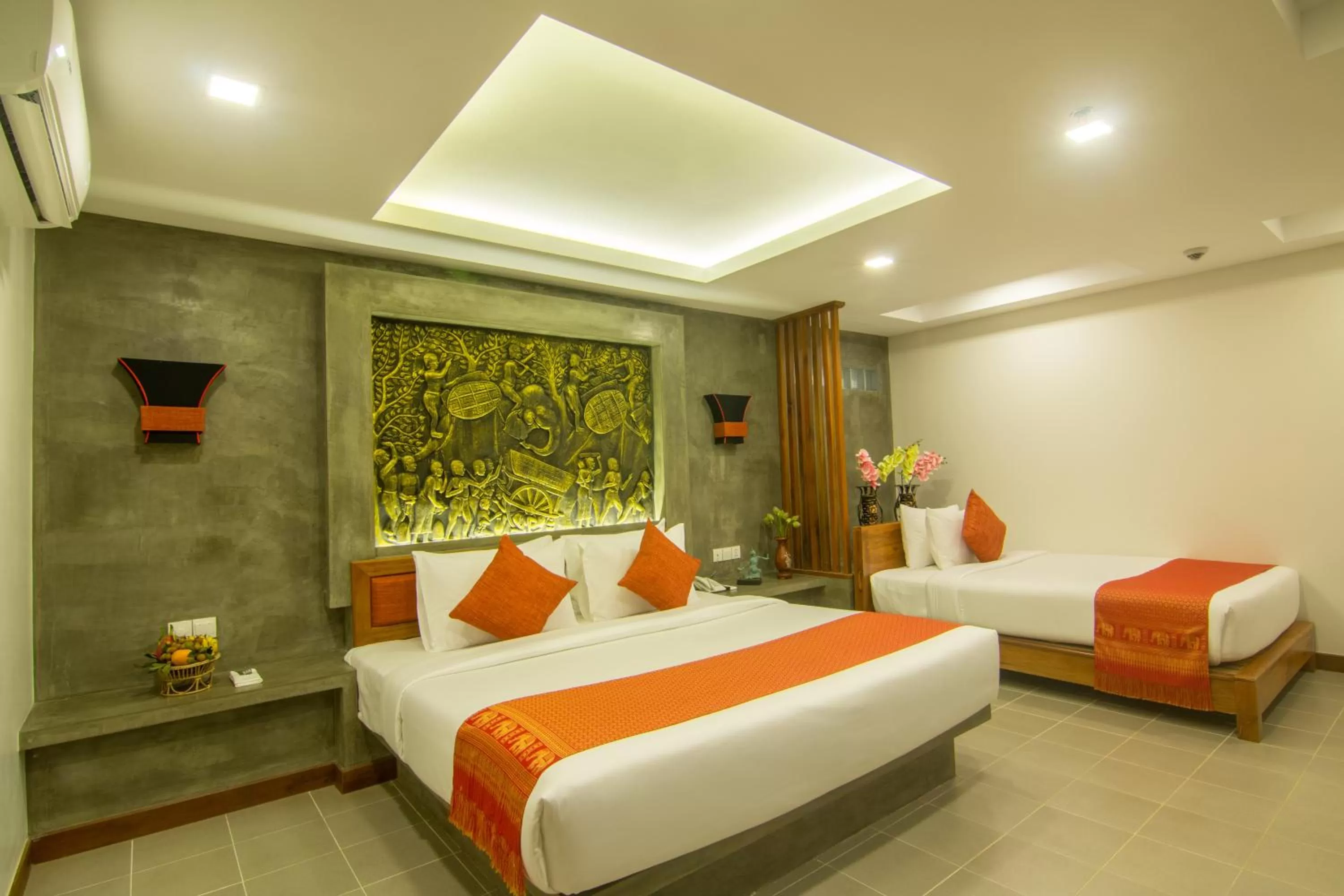 Shower, Bed in Chhay Long Angkor Boutique Hotel Siem Reap