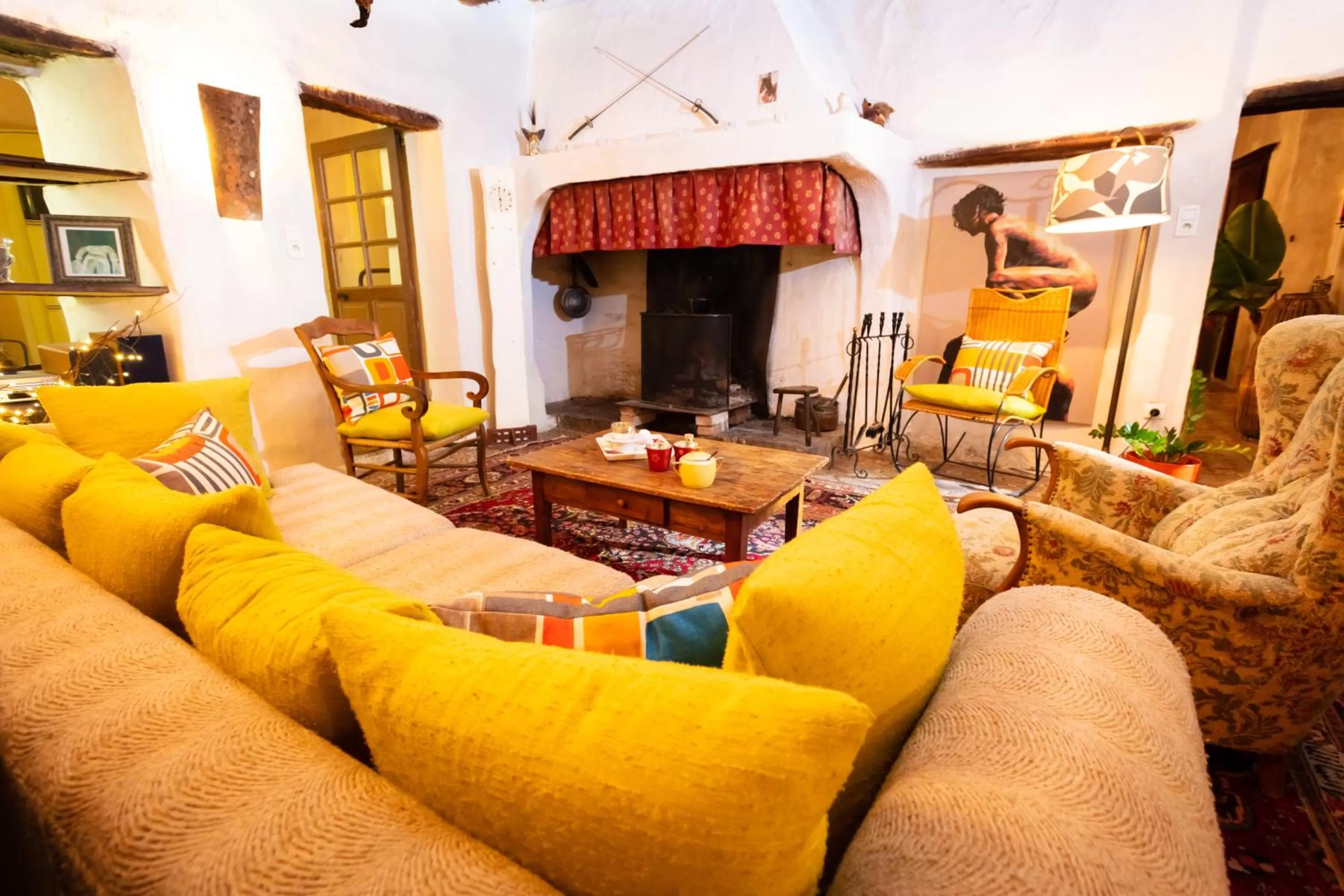 Living room, Seating Area in La Vieille Maison - Halte Gourmande