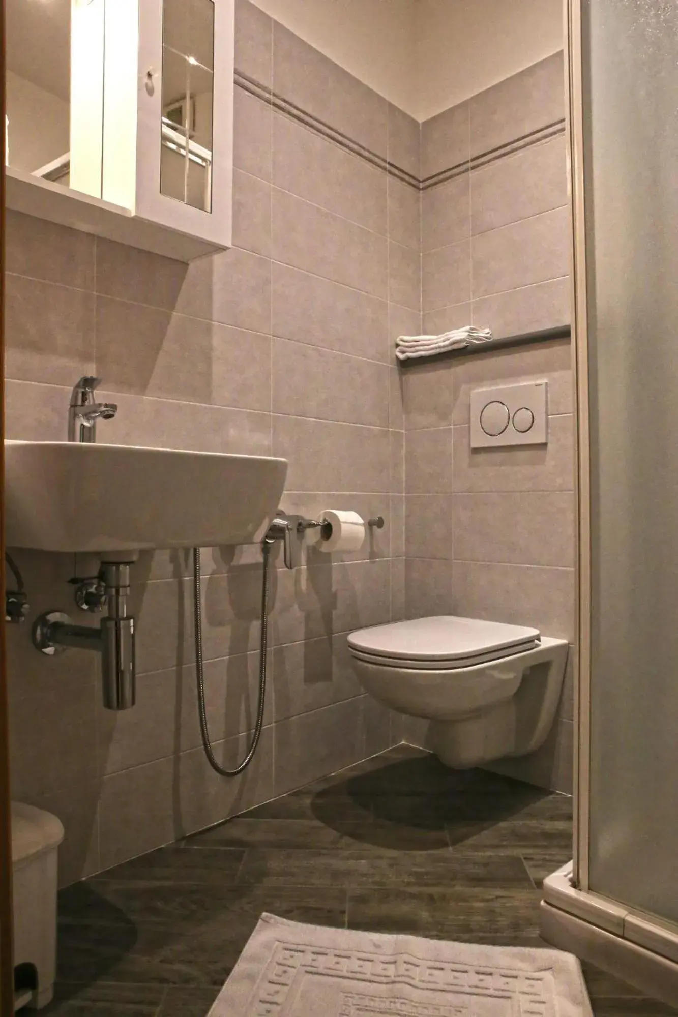 Shower, Bathroom in Albergo Gusmeroli