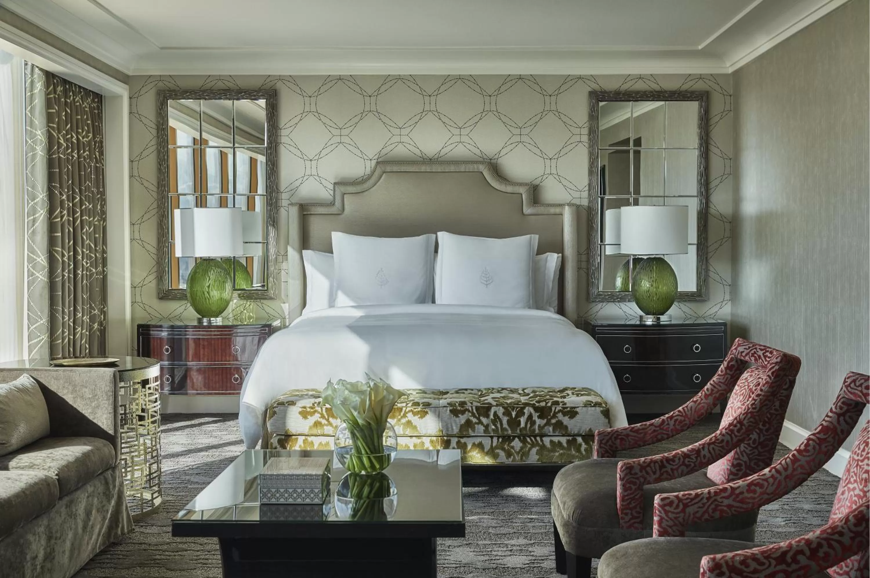 Decorative detail, Bed in Four Seasons Hotel Las Vegas
