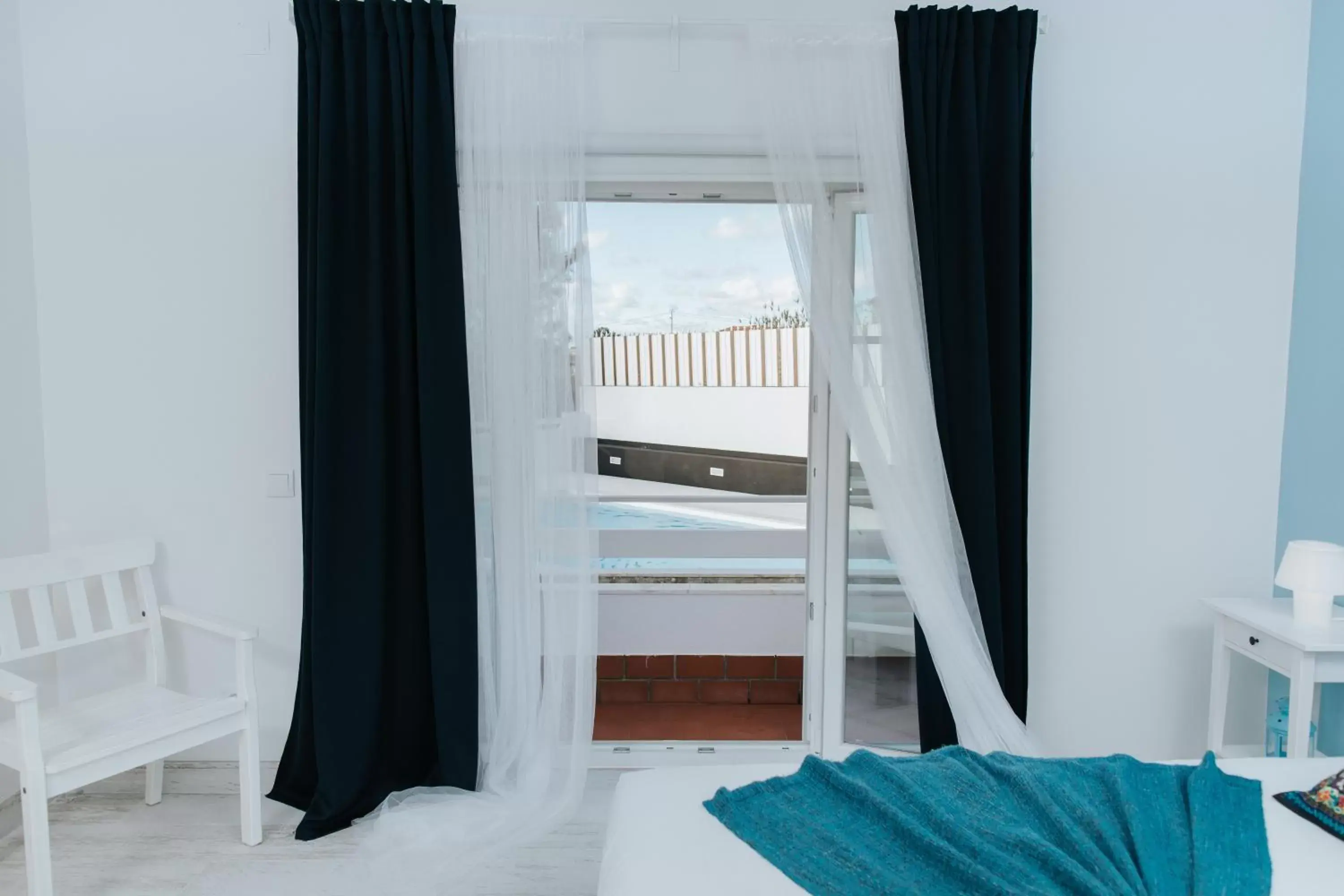 Balcony/Terrace, Bed in Beach House Outeirinho