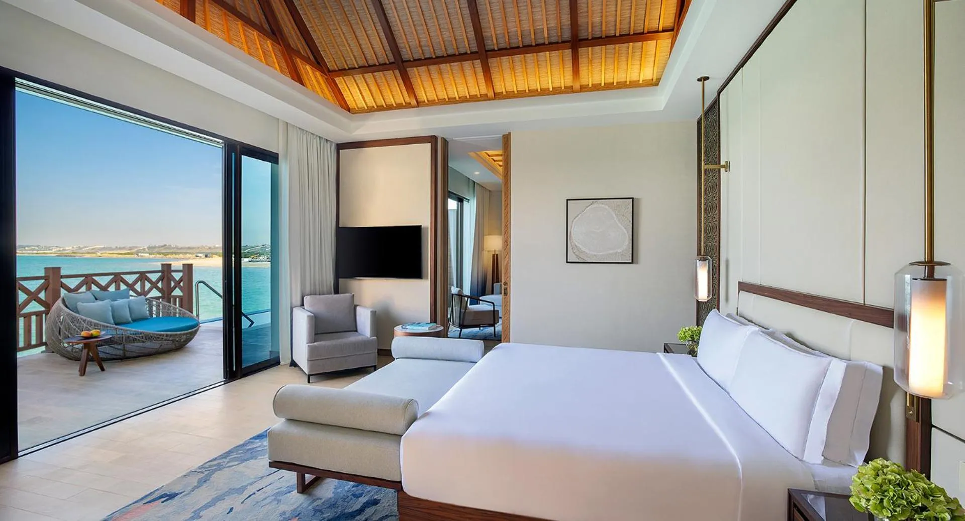 View (from property/room), Bed in Anantara Mina Ras Al Khaimah Resort