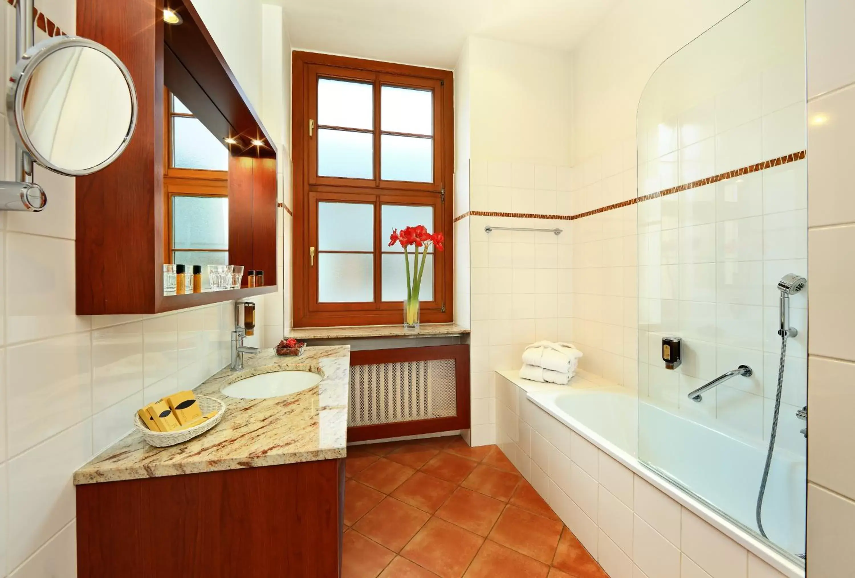 Shower, Bathroom in Grandhotel Brno