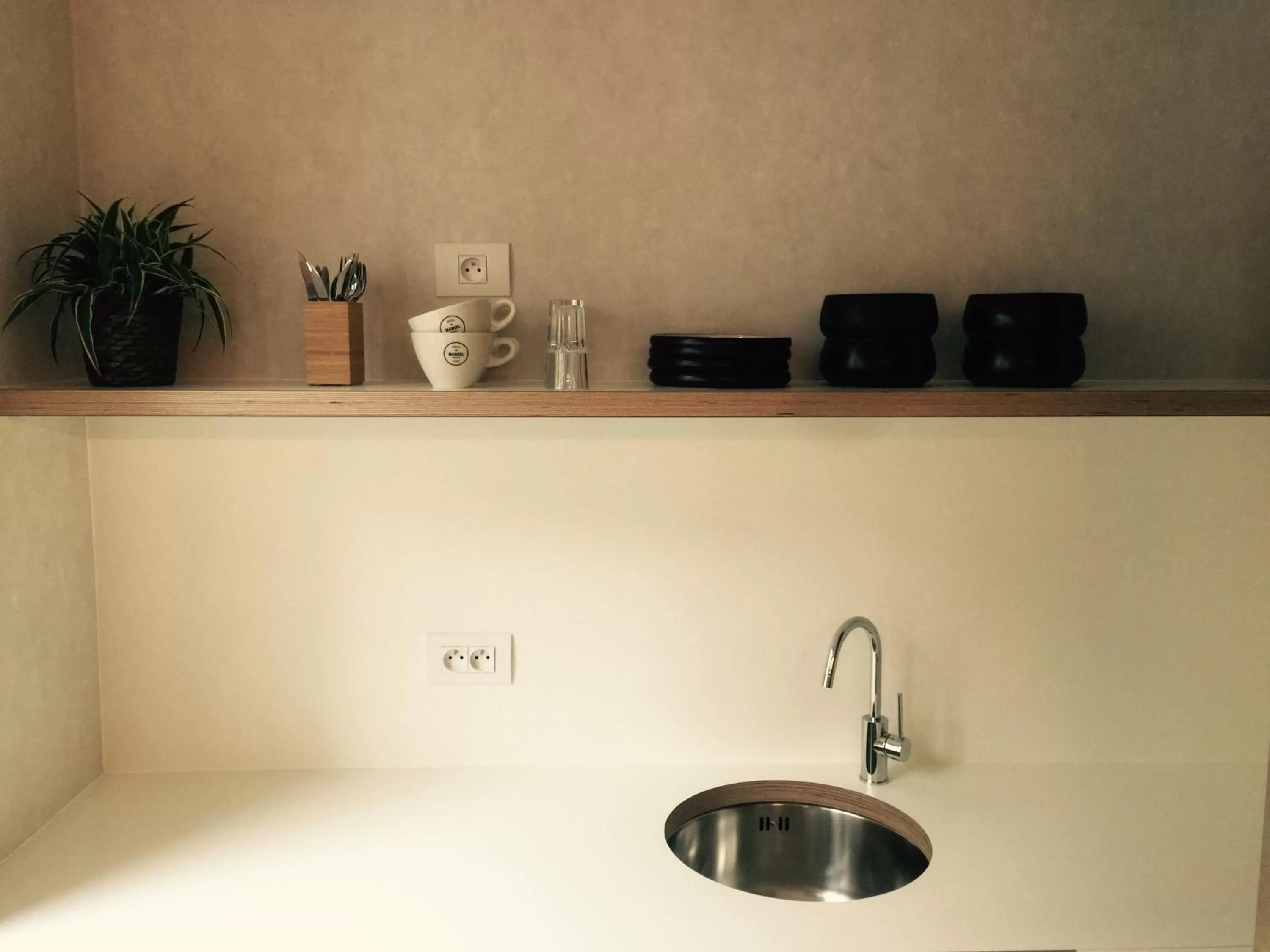 Kitchen or kitchenette in Hotel Marcel