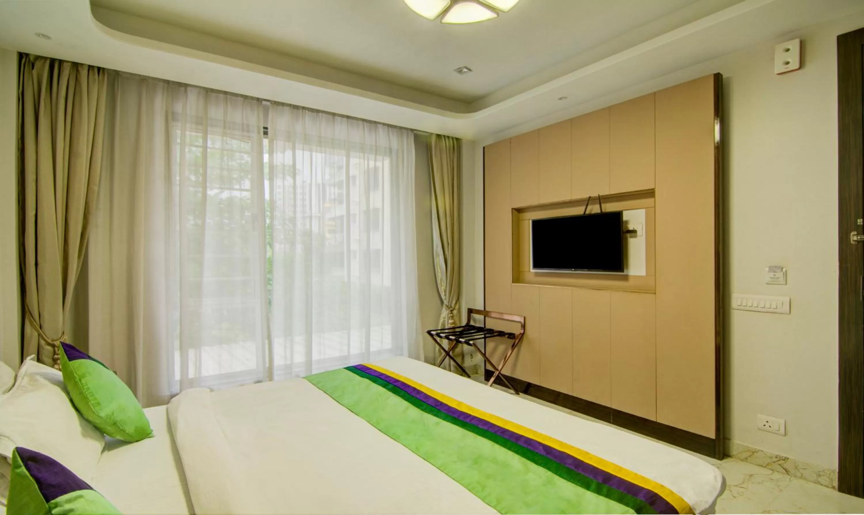 Bed in Treebo Trend Krish Residency