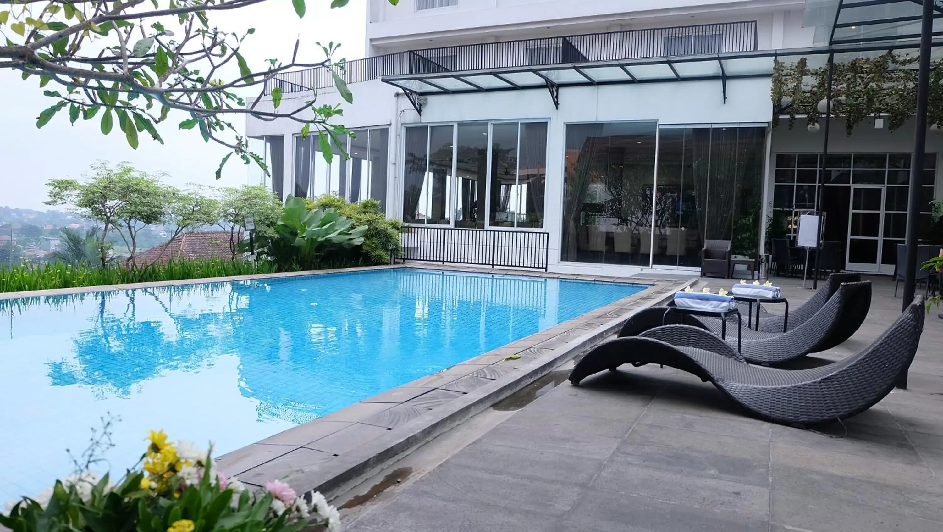 Mountain view, Swimming Pool in Royal Hotel Bogor