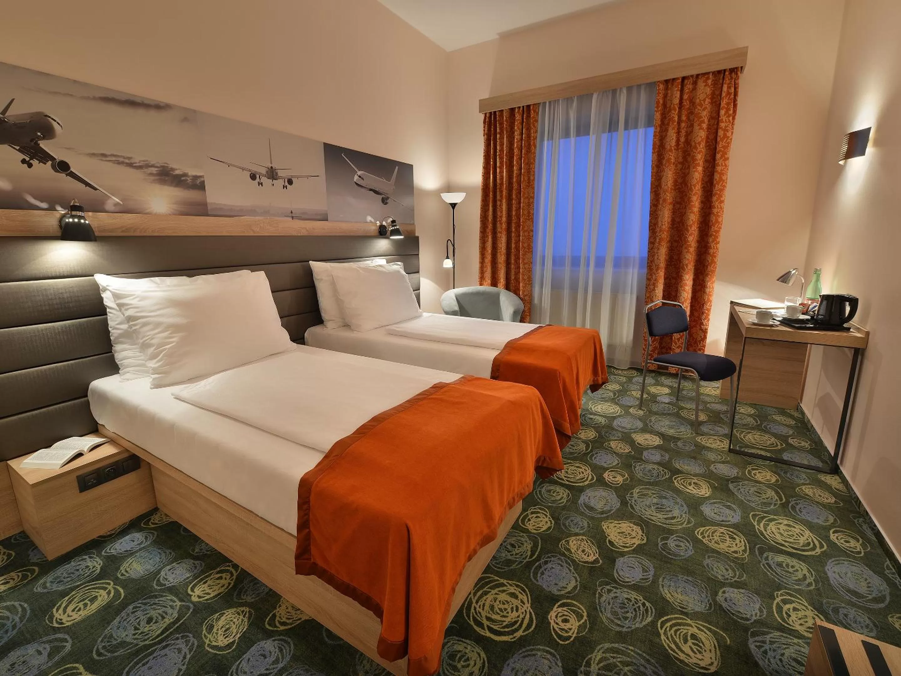 Photo of the whole room, Bed in Ramada Airport Hotel Prague