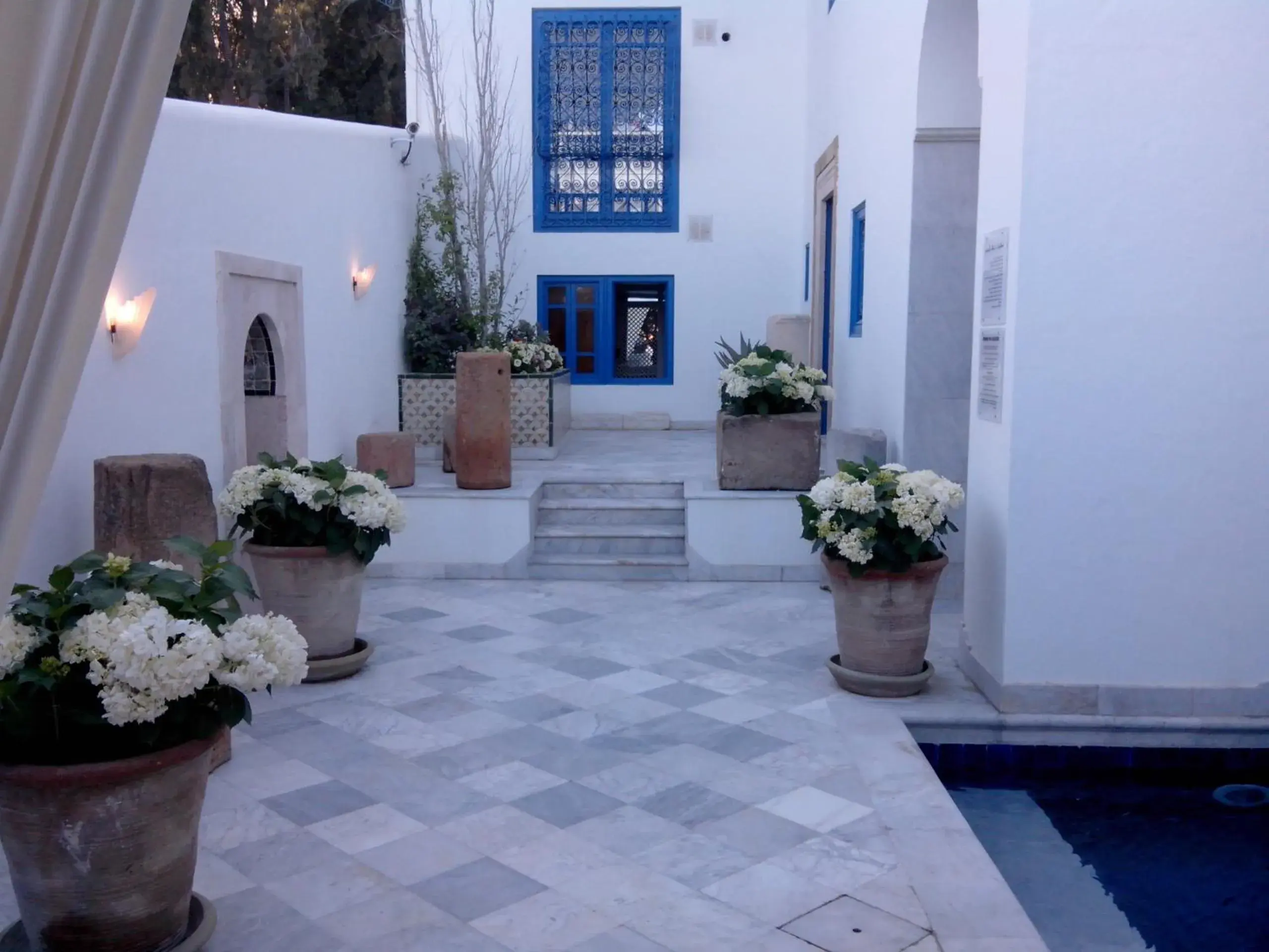 Facade/entrance in La Villa Bleue