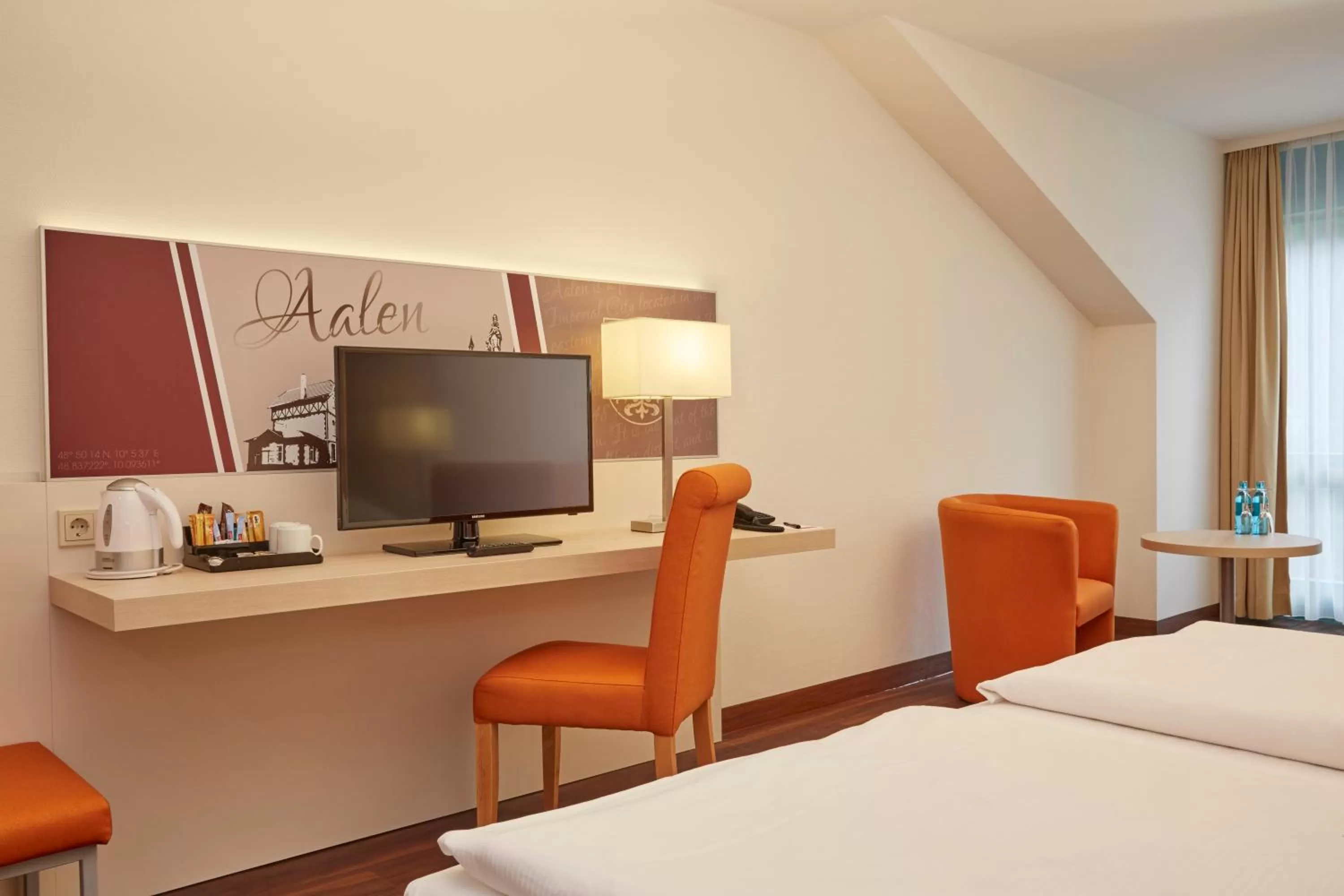 Decorative detail, Bed in H+ Hotel Limes Thermen Aalen