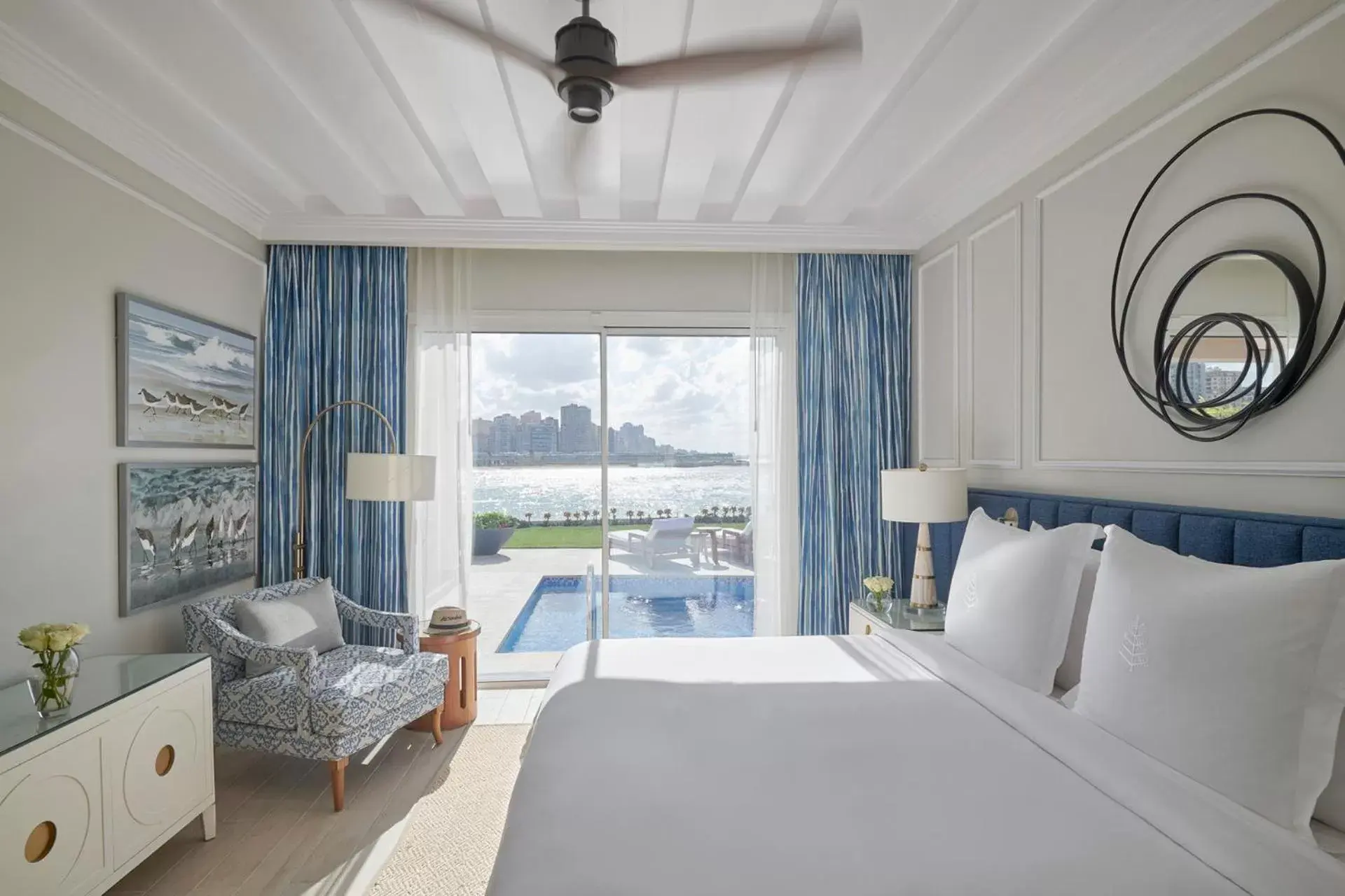 Bedroom, Bed in Four Seasons Hotel Alexandria At San Stefano Bedroom, Bed in Four Seasons Hotel Alexandria At San Stefano