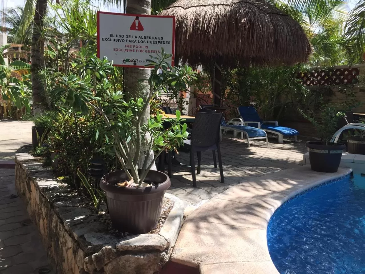 Patio in Cocos Cabañas Playa del Carmen Adults Only