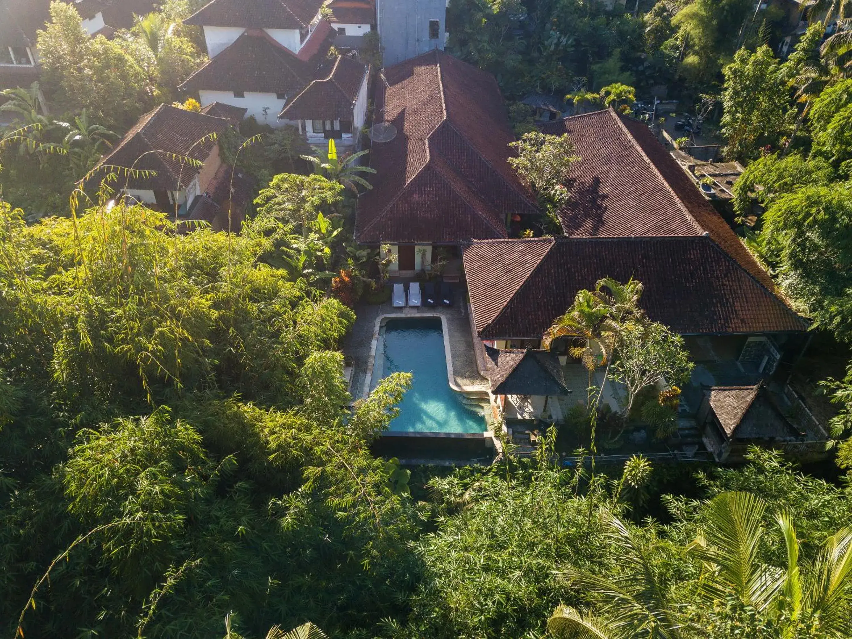 Property building, Bird's-eye View in Padma Ubud Retreat
