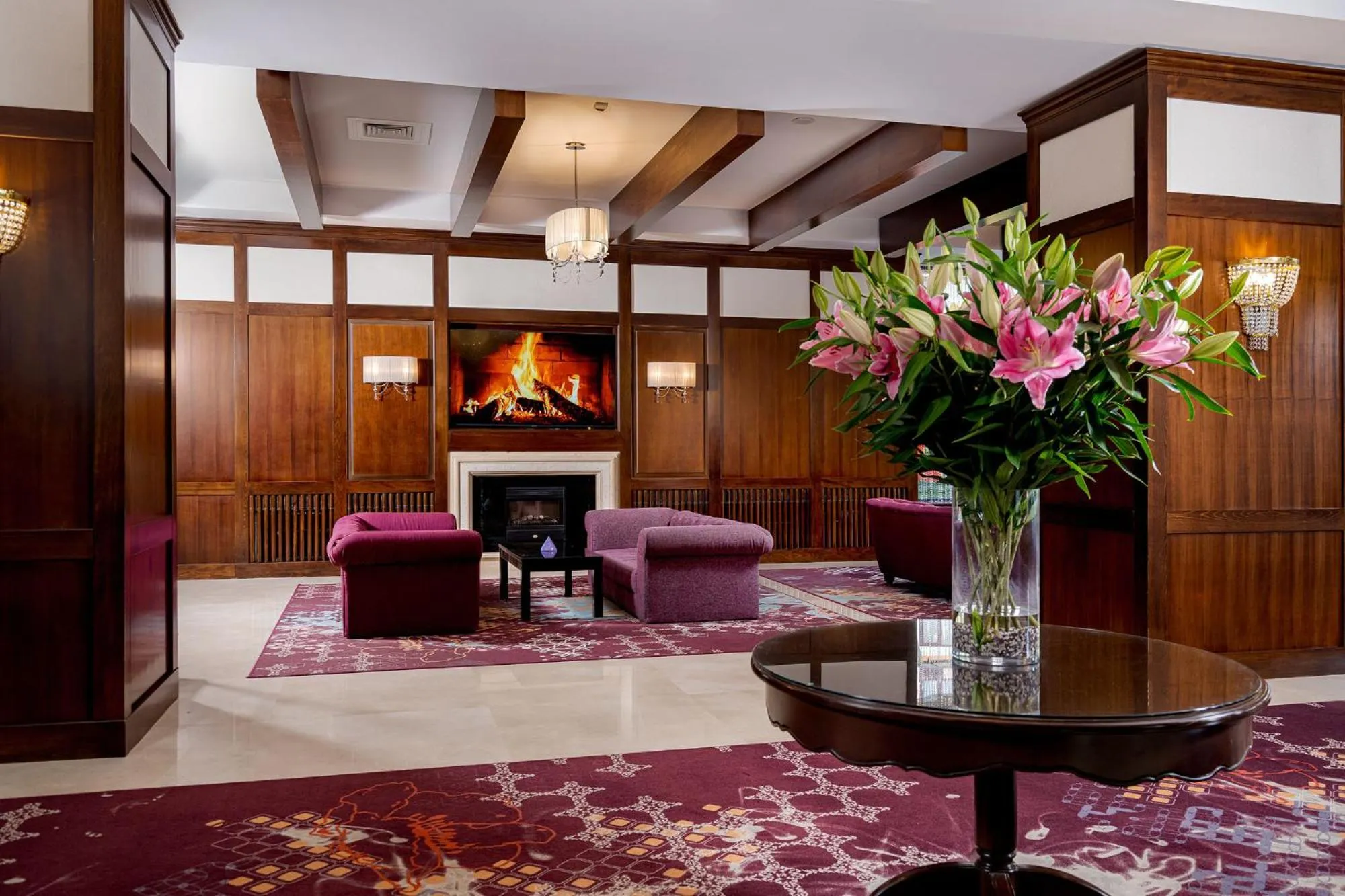 Seating area in Hotel International