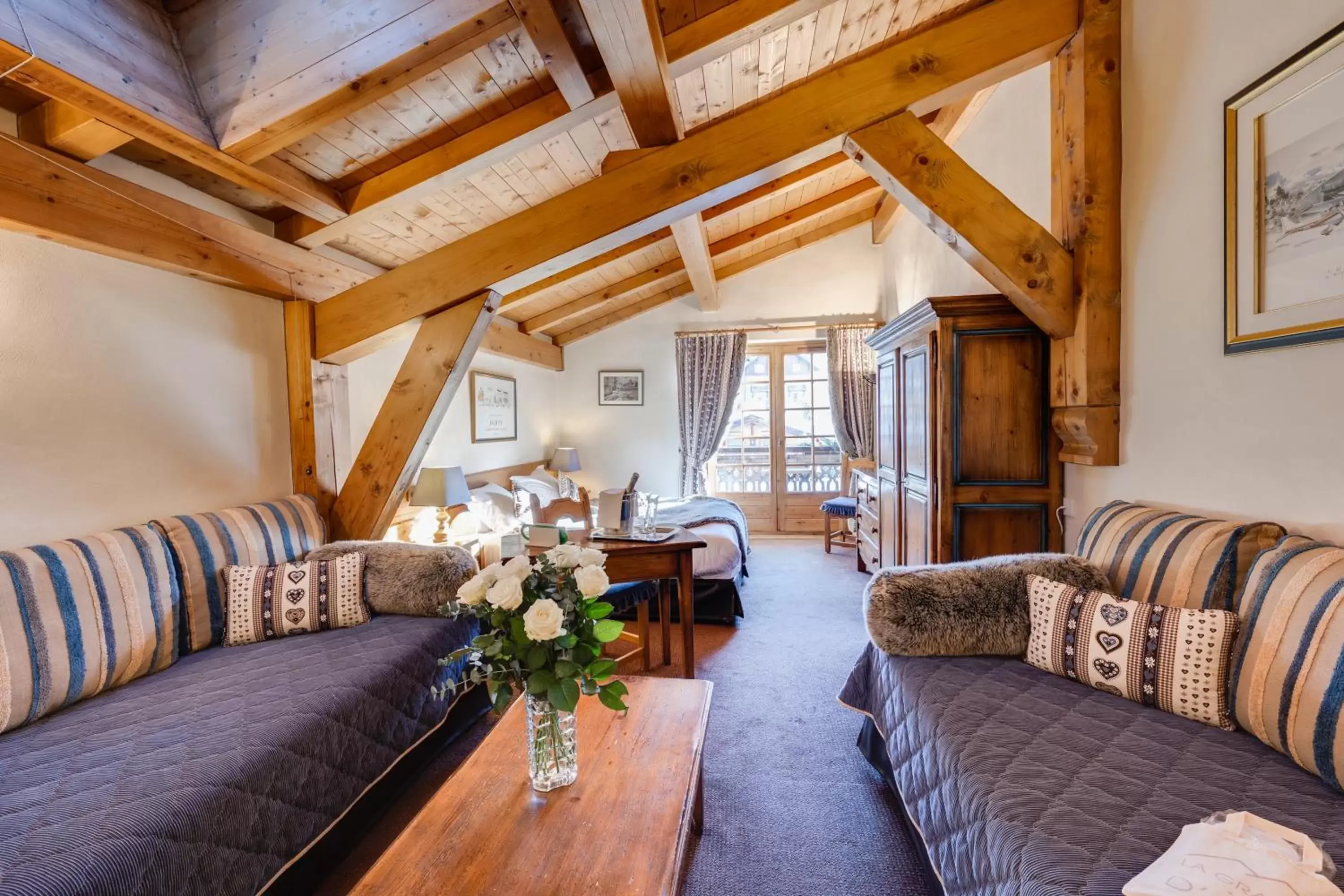 Living room, Seating Area in Hôtel La Grange d'Arly