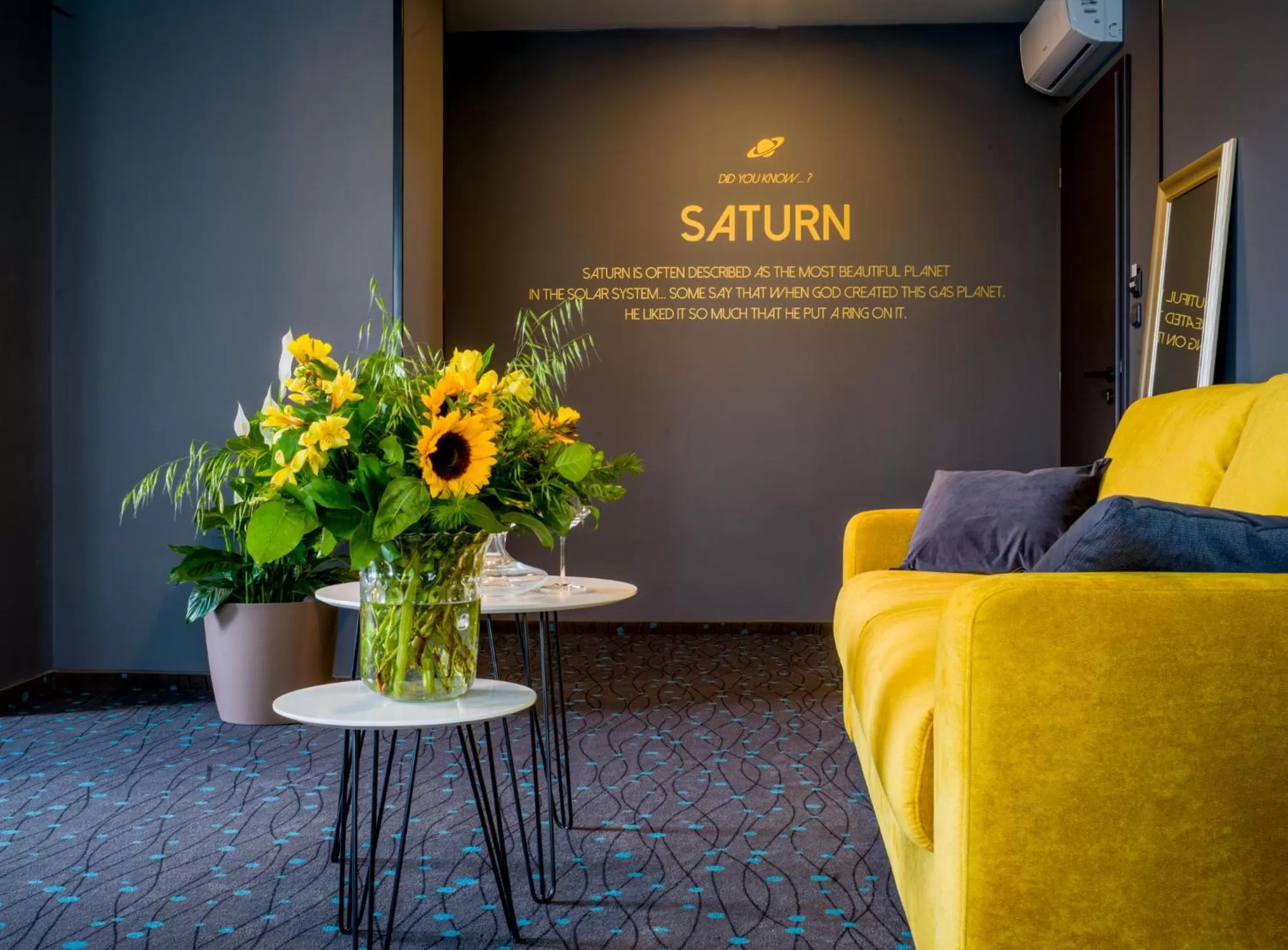 Bedroom in Rooftop Planet Prague Hotel